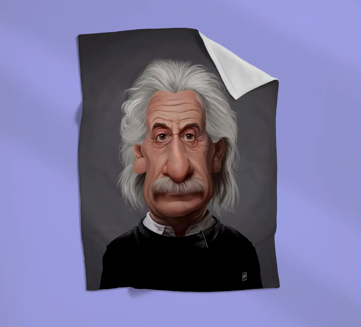 Albert Einstein plaid polaire de Rob Art | Illustration