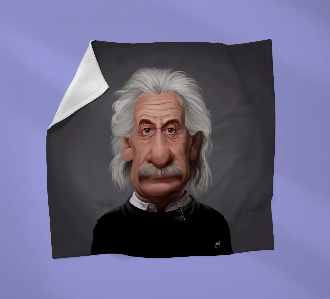 Albert Einstein plaid polaire de Rob Art | Illustration