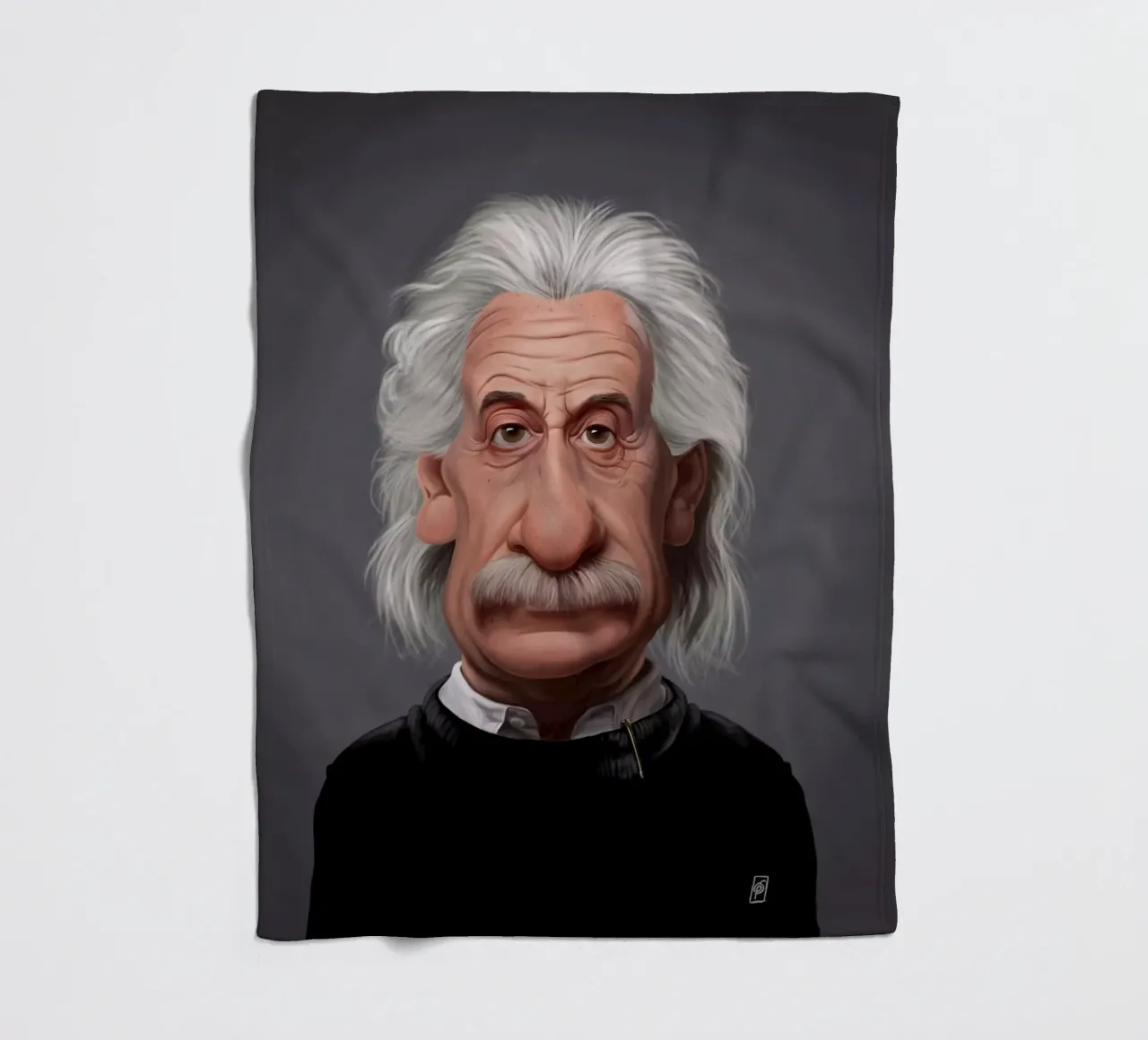 Albert Einstein Fleecedecke von Rob Art | Illustration