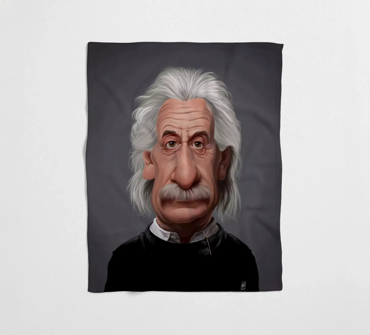 Albert Einstein plaid polaire de Rob Art | Illustration