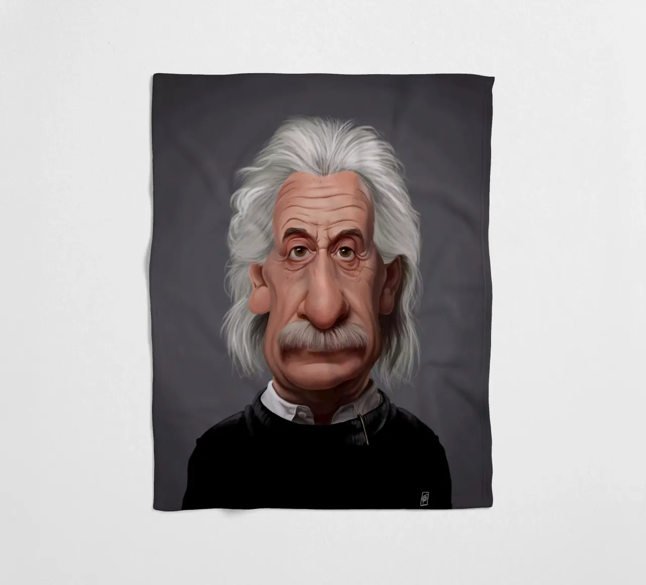 Albert Einstein Fleecedecke von Rob Art | Illustration