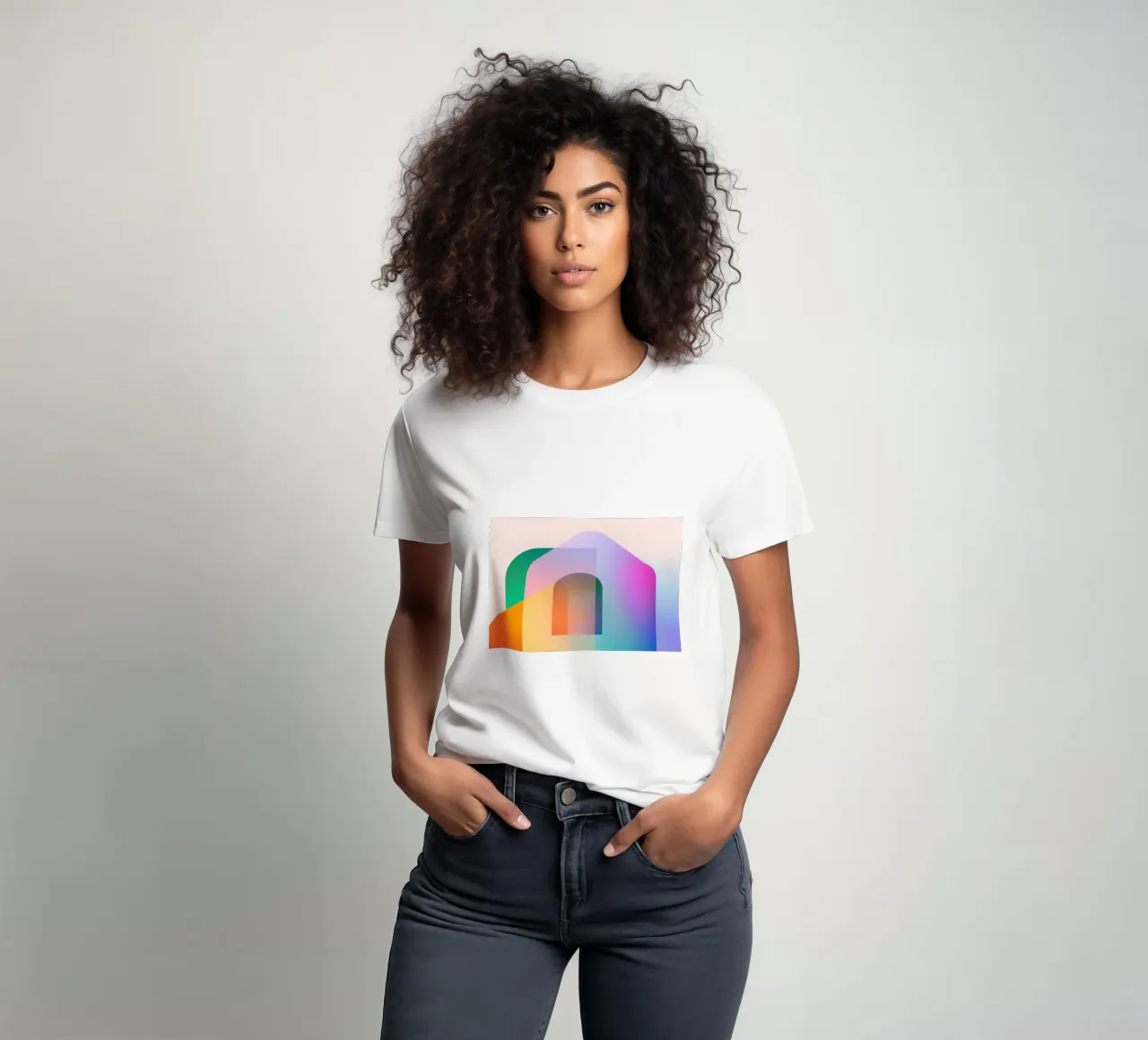Forme geometriche colorate t-shirt da Geometric