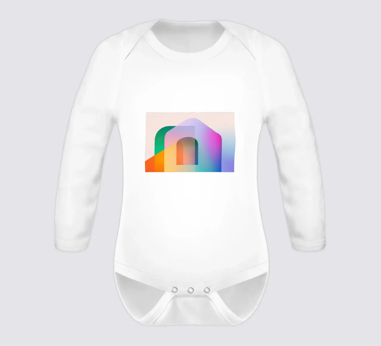 Forme geometriche colorate body neonato maniche lunghe da Geometric