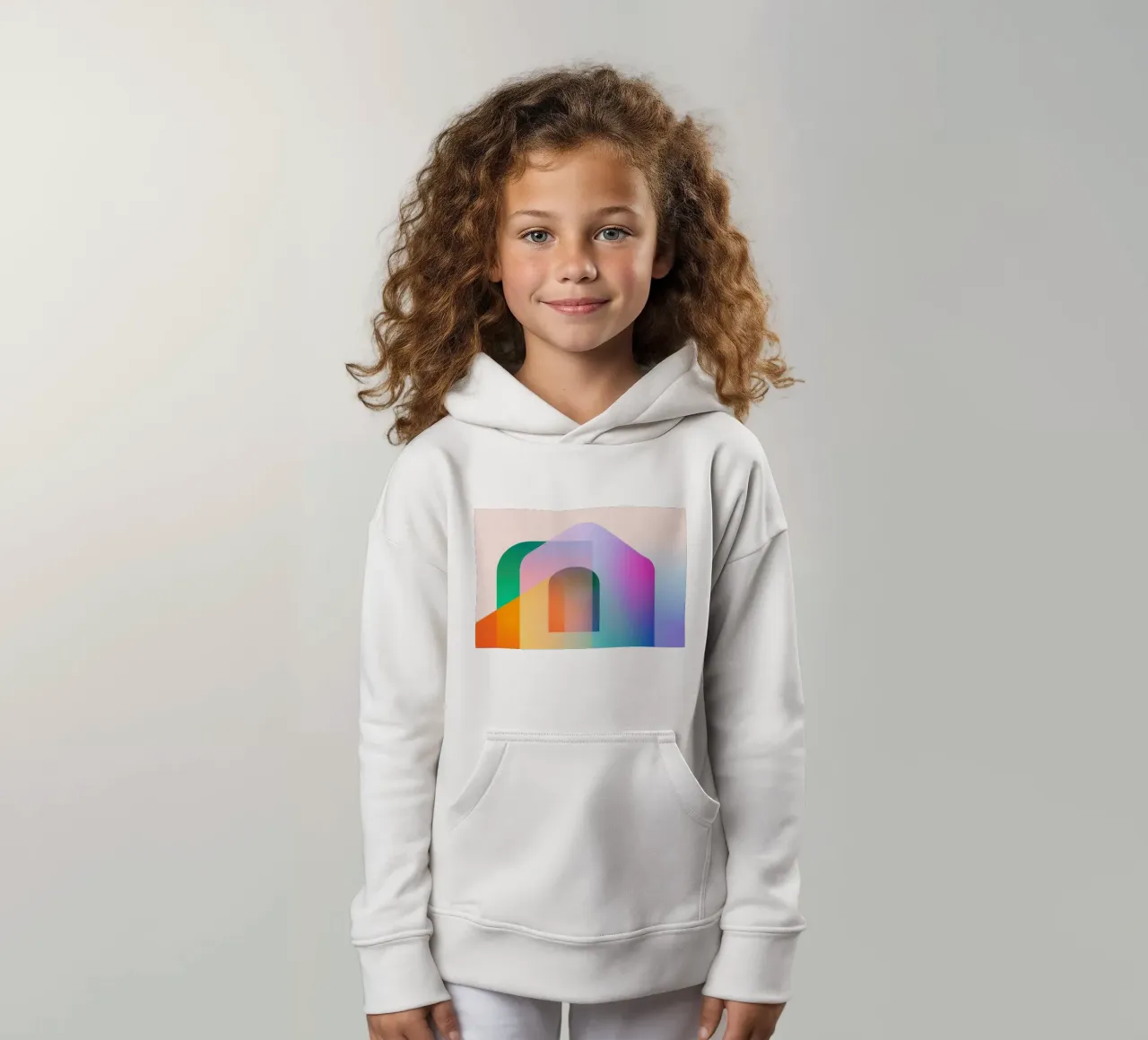 Forme geometriche colorate felpa bambino con cappuccio da Geometric