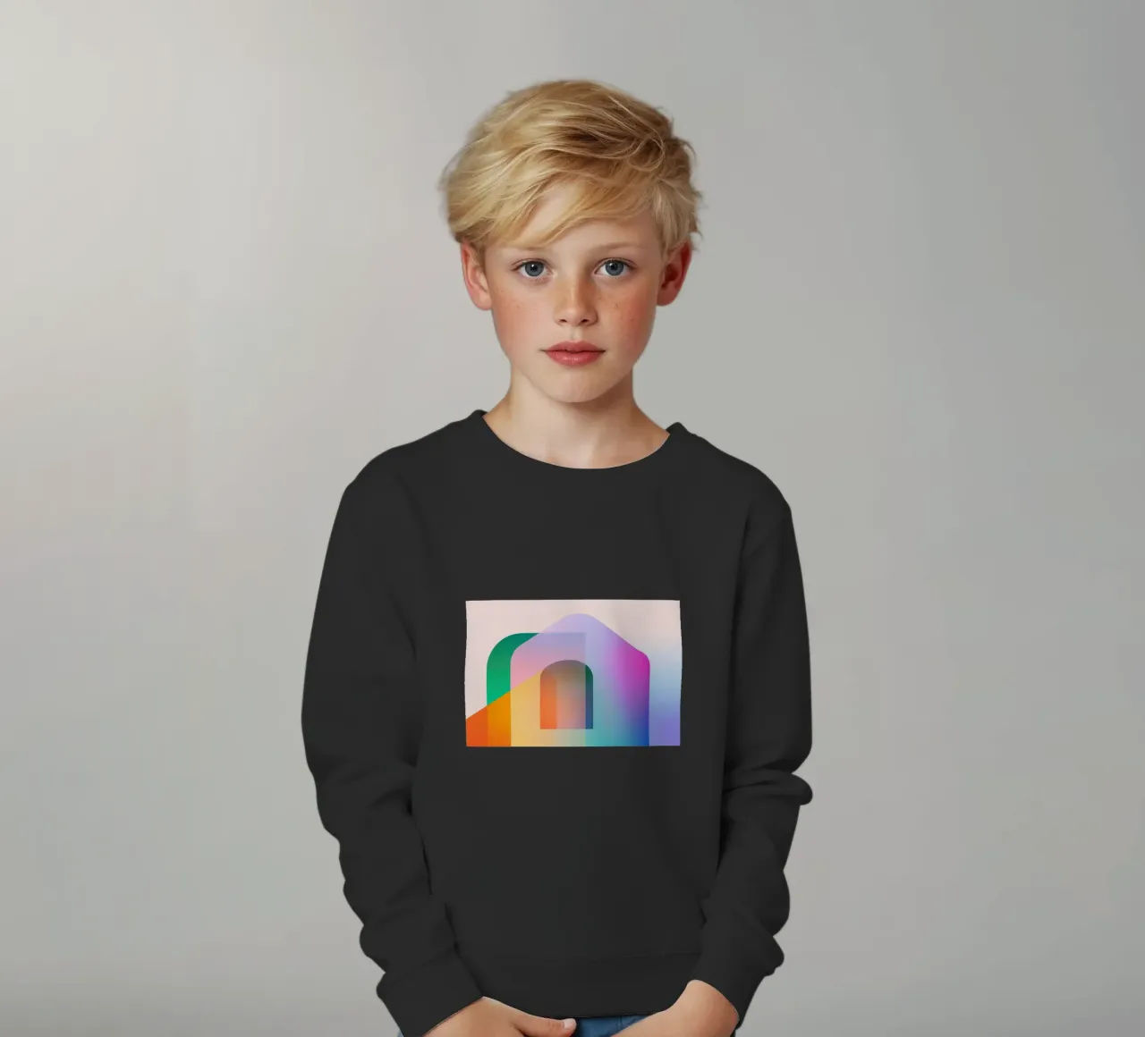 Forme geometriche colorate felpa bambino da Geometric