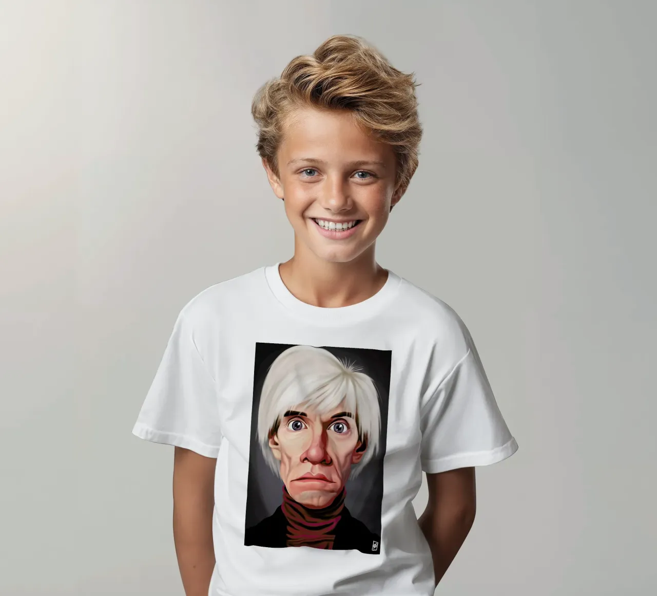 Andy Warhol t-shirt bambini da Rob Art | Illustration