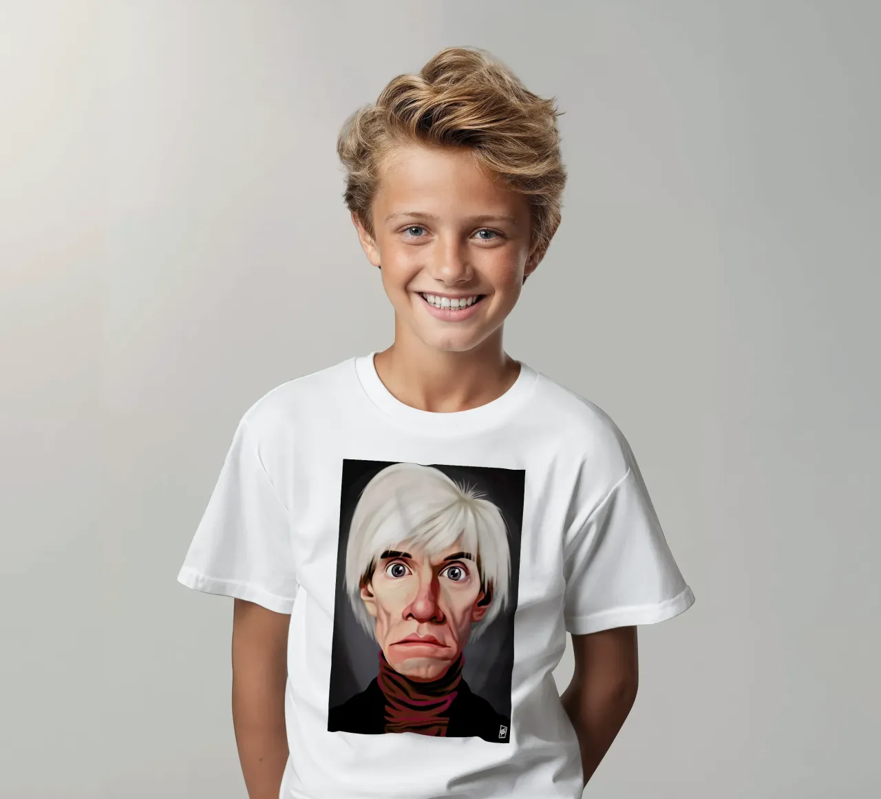 Andy Warhol t-shirt bambini da Rob Art | Illustration