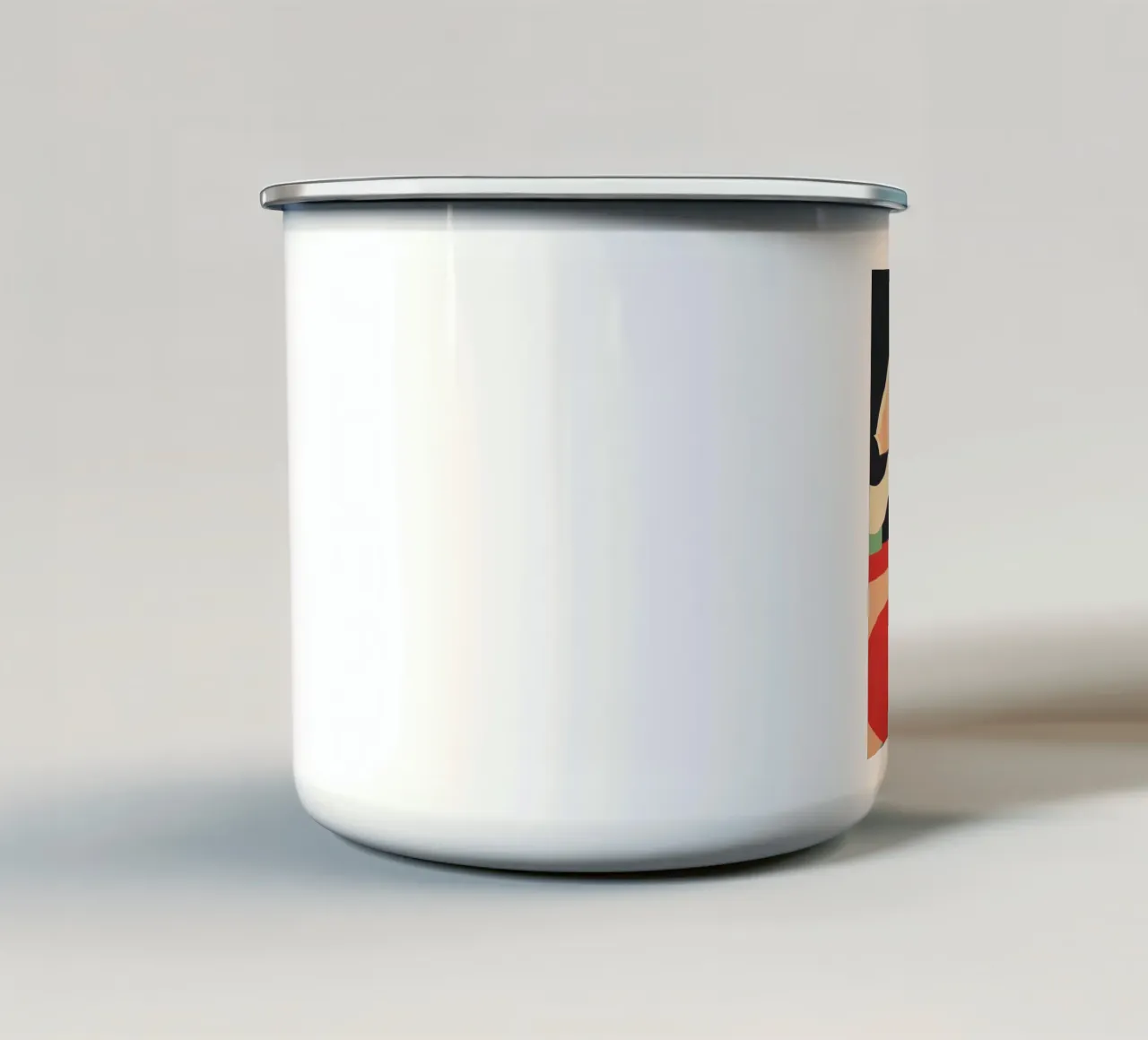 Arte astratta geometrica colorata 8 tazza in smalto da Gaite