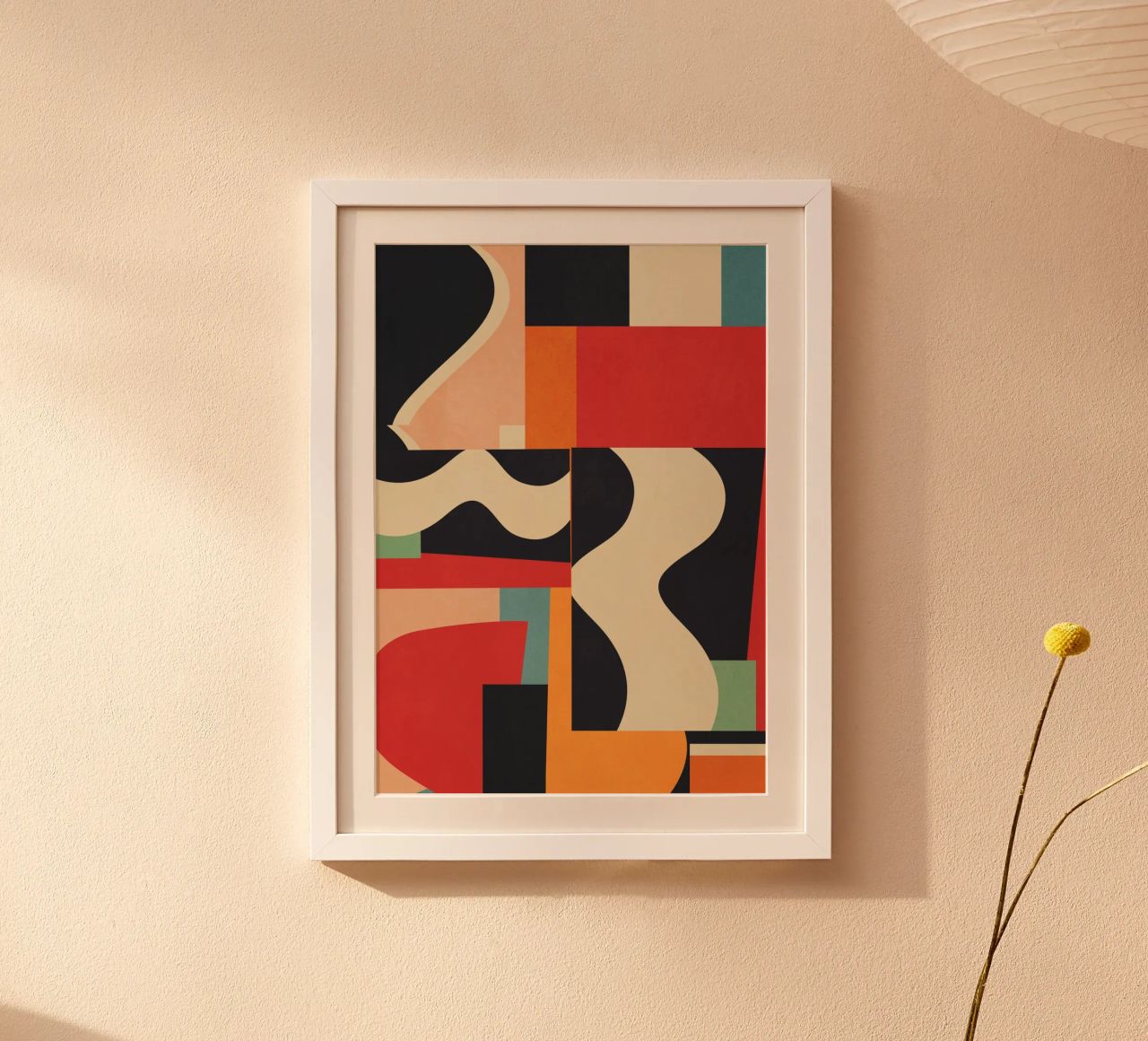 Art abstrait géométrique coloré 8 poster de Gaite