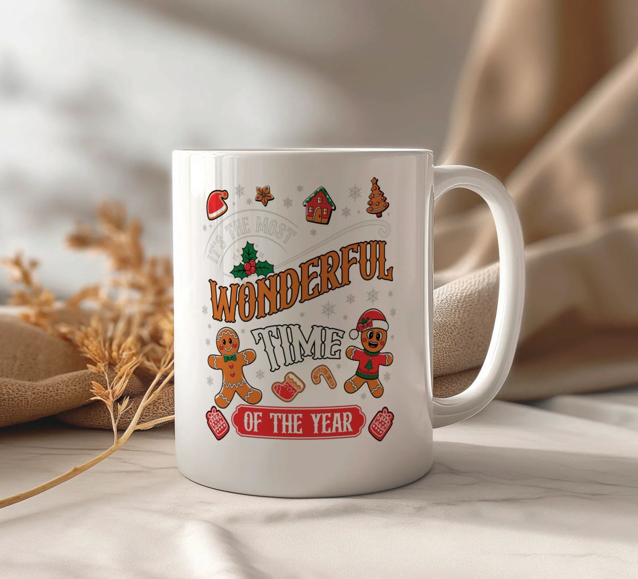 It's the Most Wonderful Time of the Year tazza in ceramica da edsonramosart