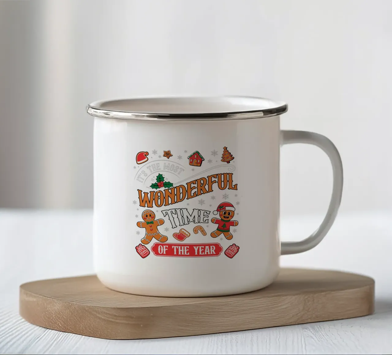 It's the Most Wonderful Time of the Year Emaille Tasse von edsonramosart
