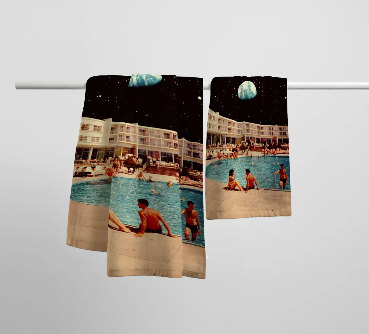 The Lunar Pool towel by Taudalpoi