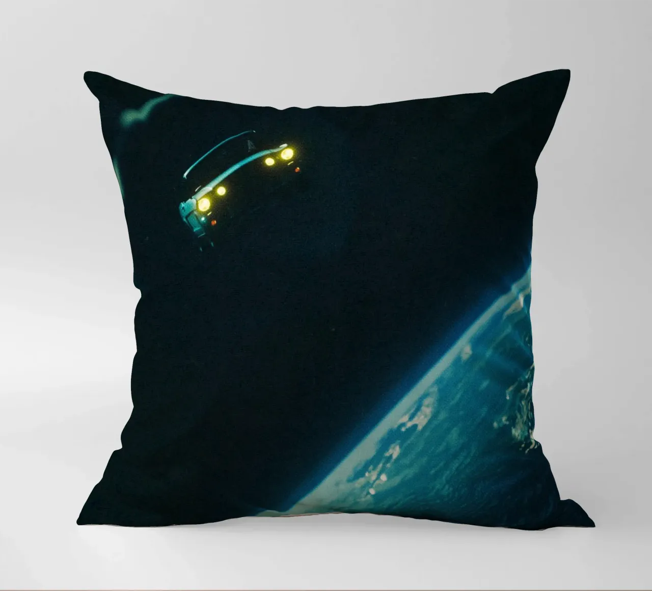 Road Trip In Space decorative cushion by Taudalpoi