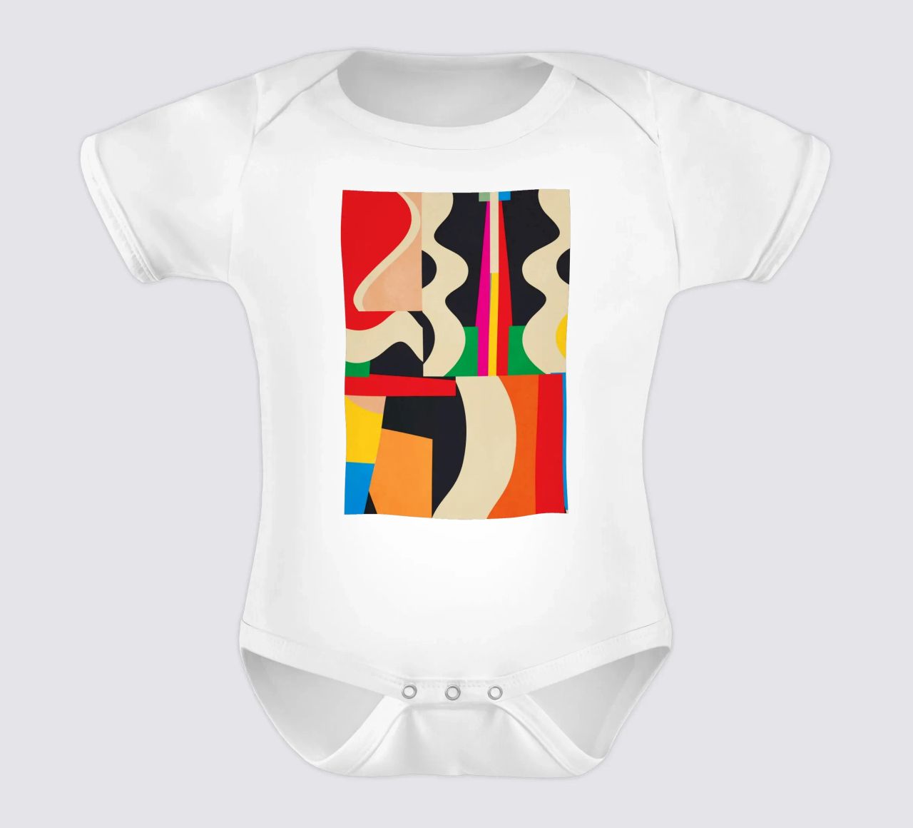 Art abstrait géométrique coloré body bébé de Gaite