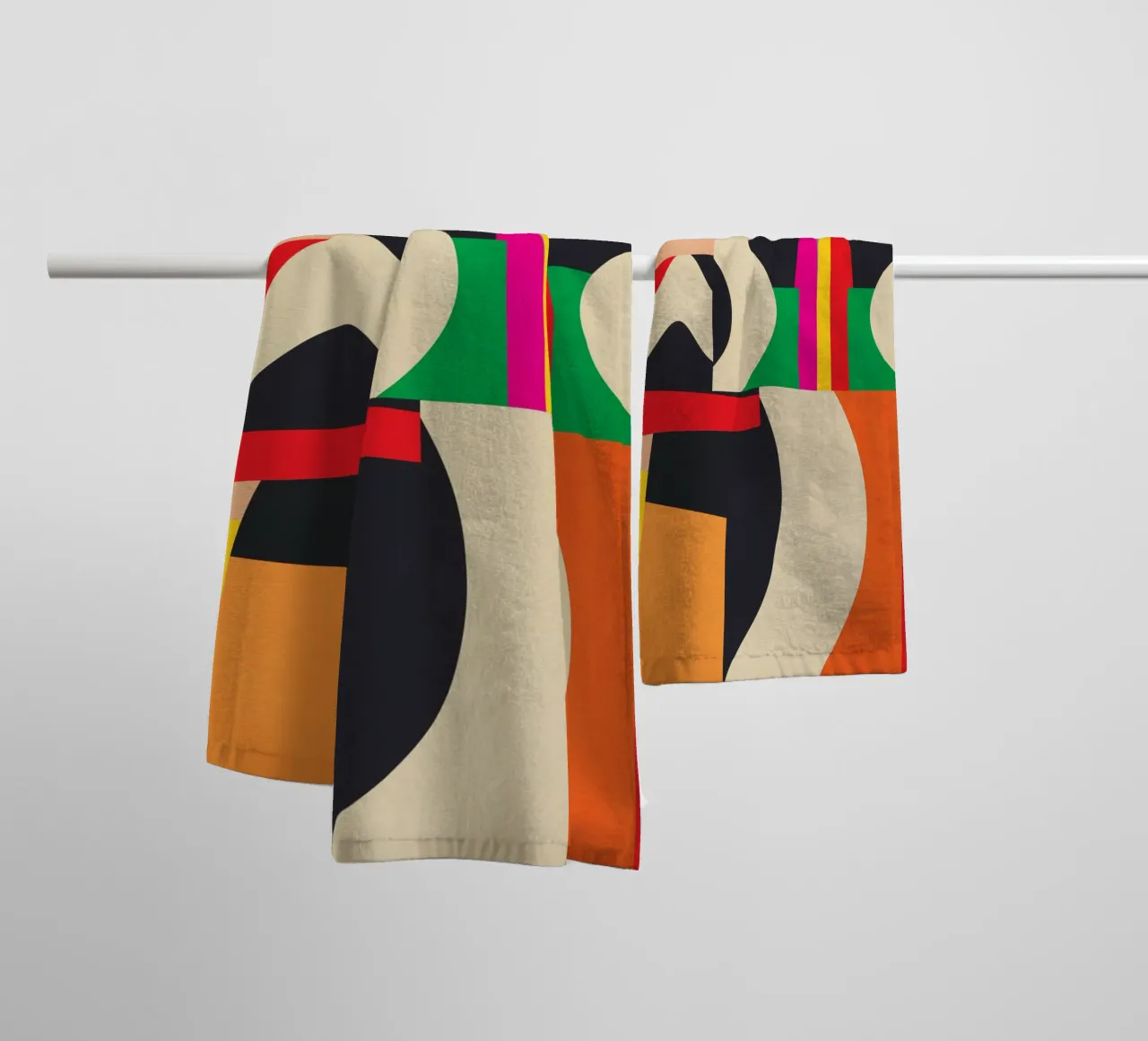 Arte astratta geometrica colorata asciugamano da bagno da Gaite