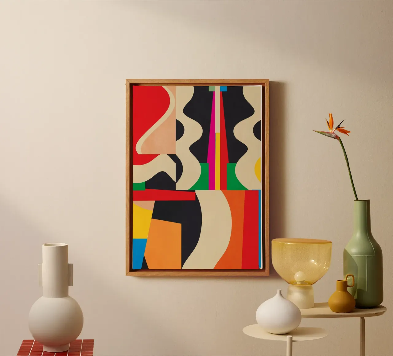 Arte astratta geometrica colorata tela da Gaite