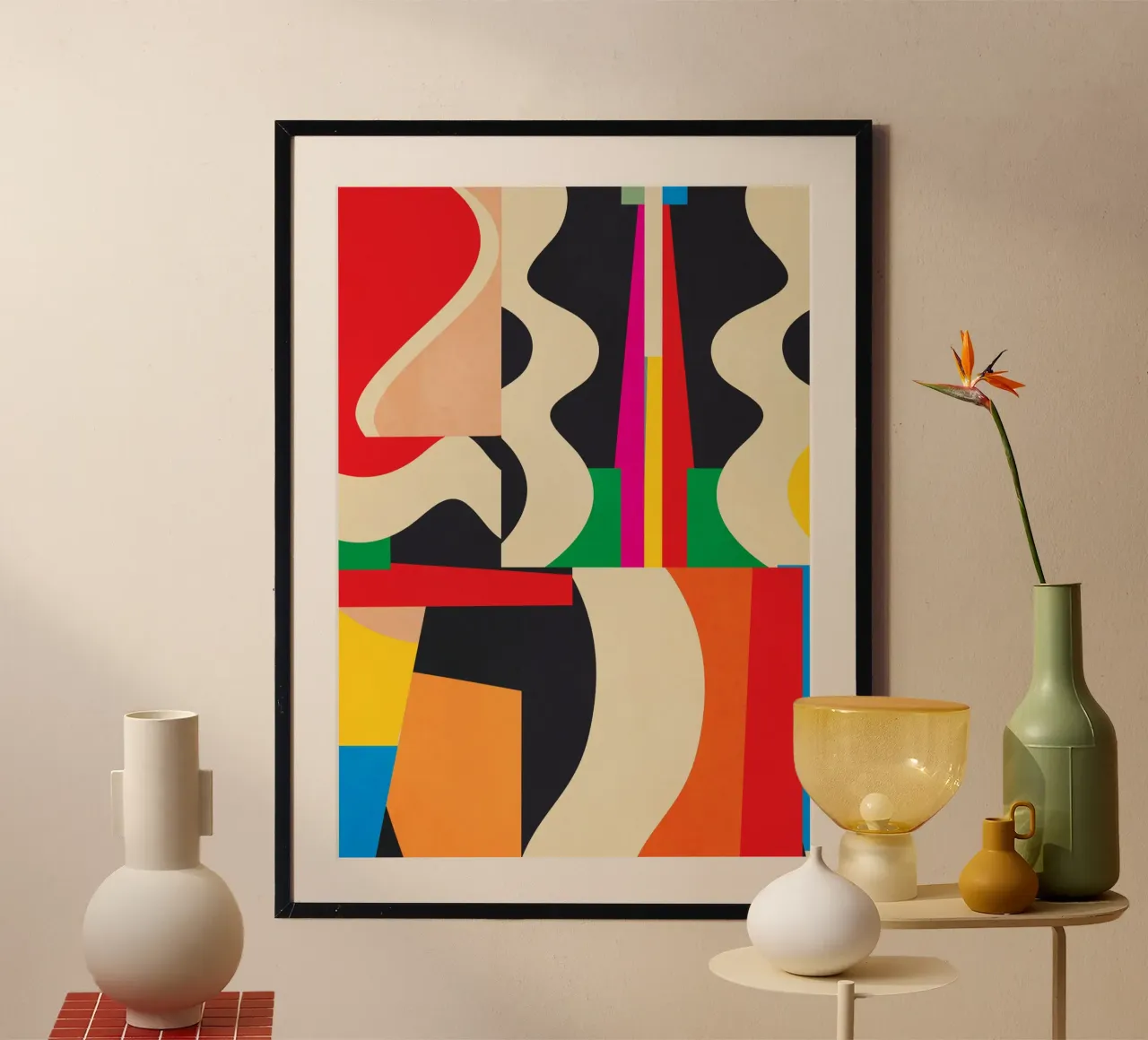 Arte astratta geometrica colorata poster da Gaite