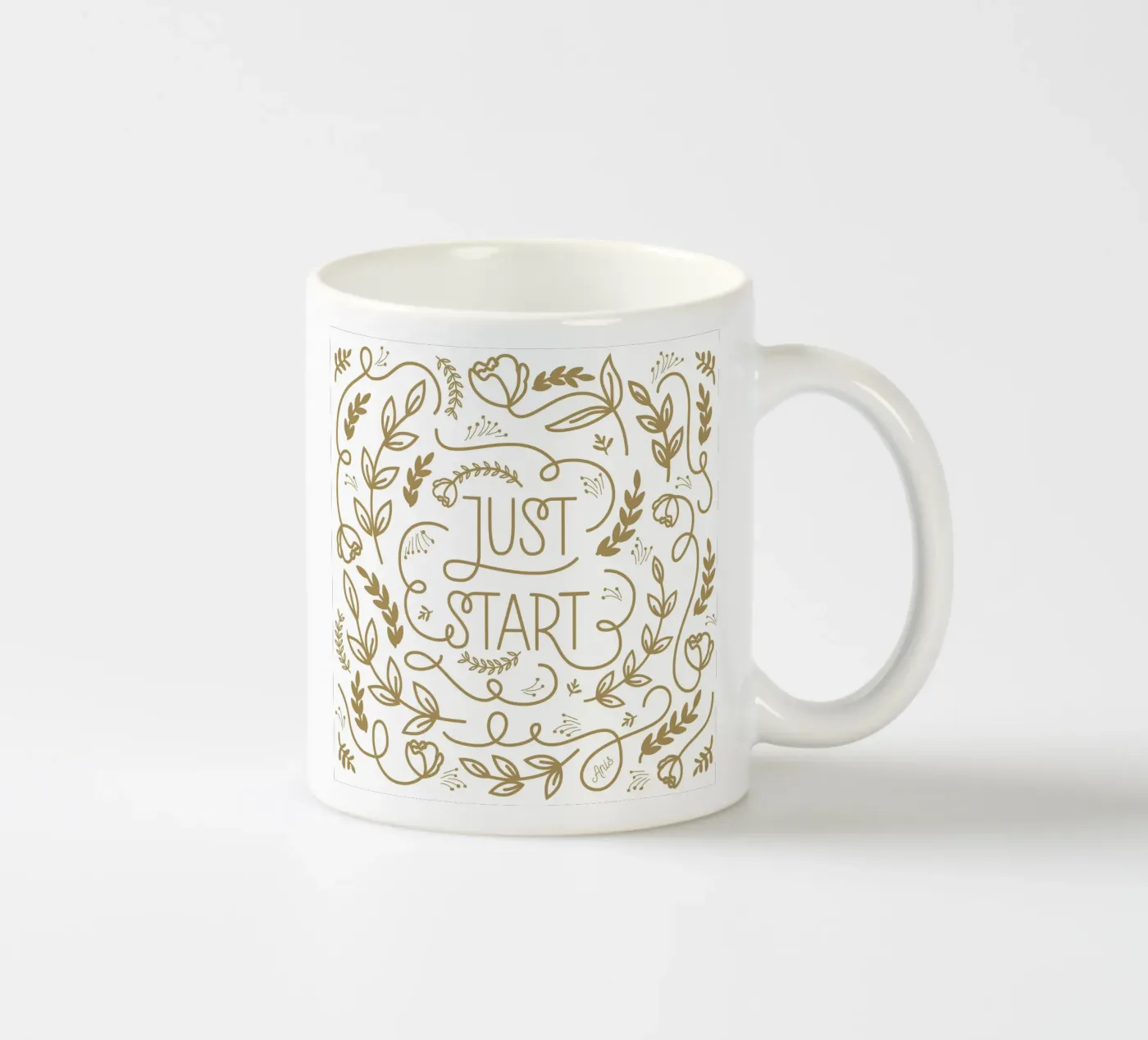 Just Start tazza in ceramica da anisillustration