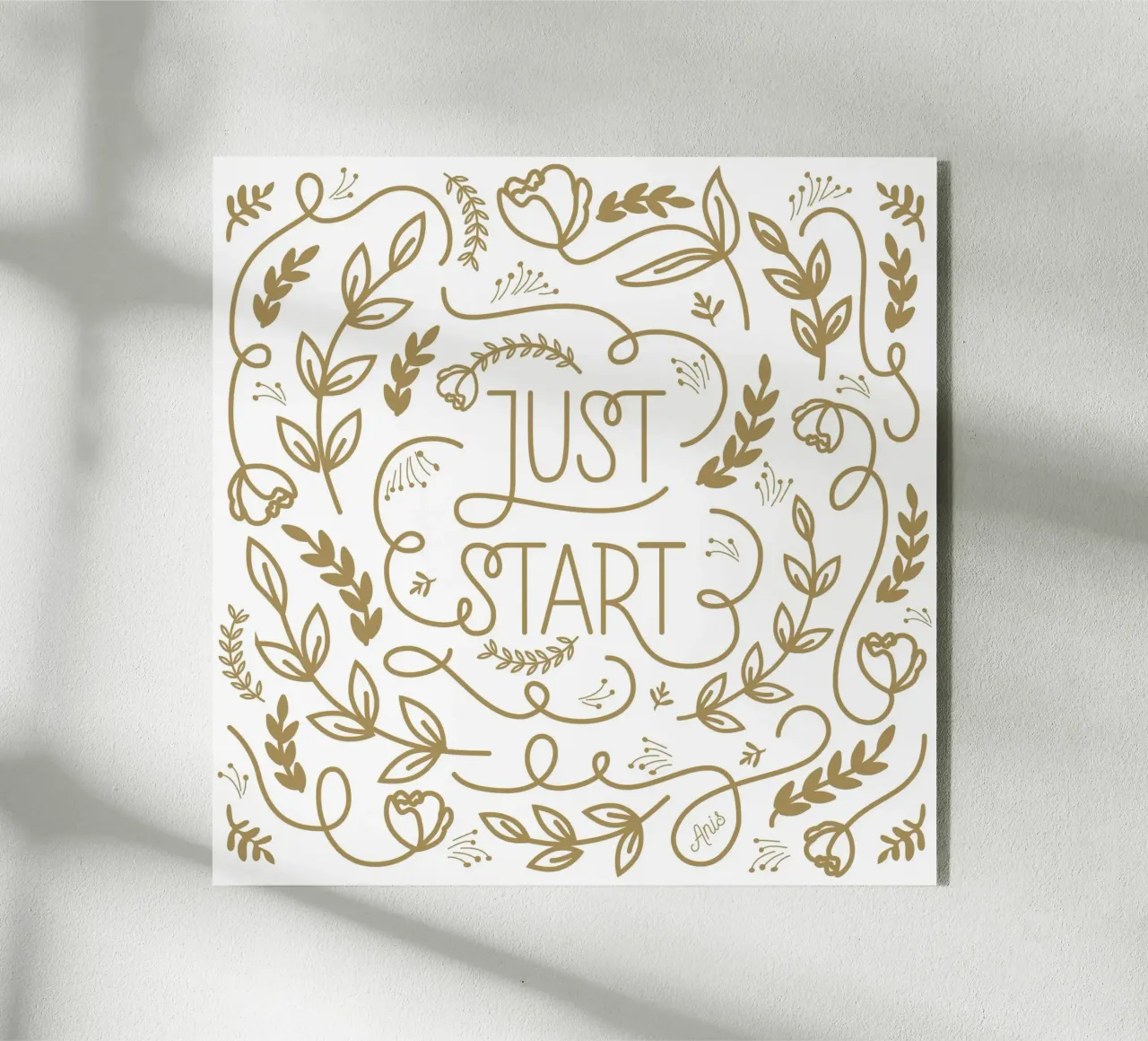 Just Start acrylic glass by anisillustration