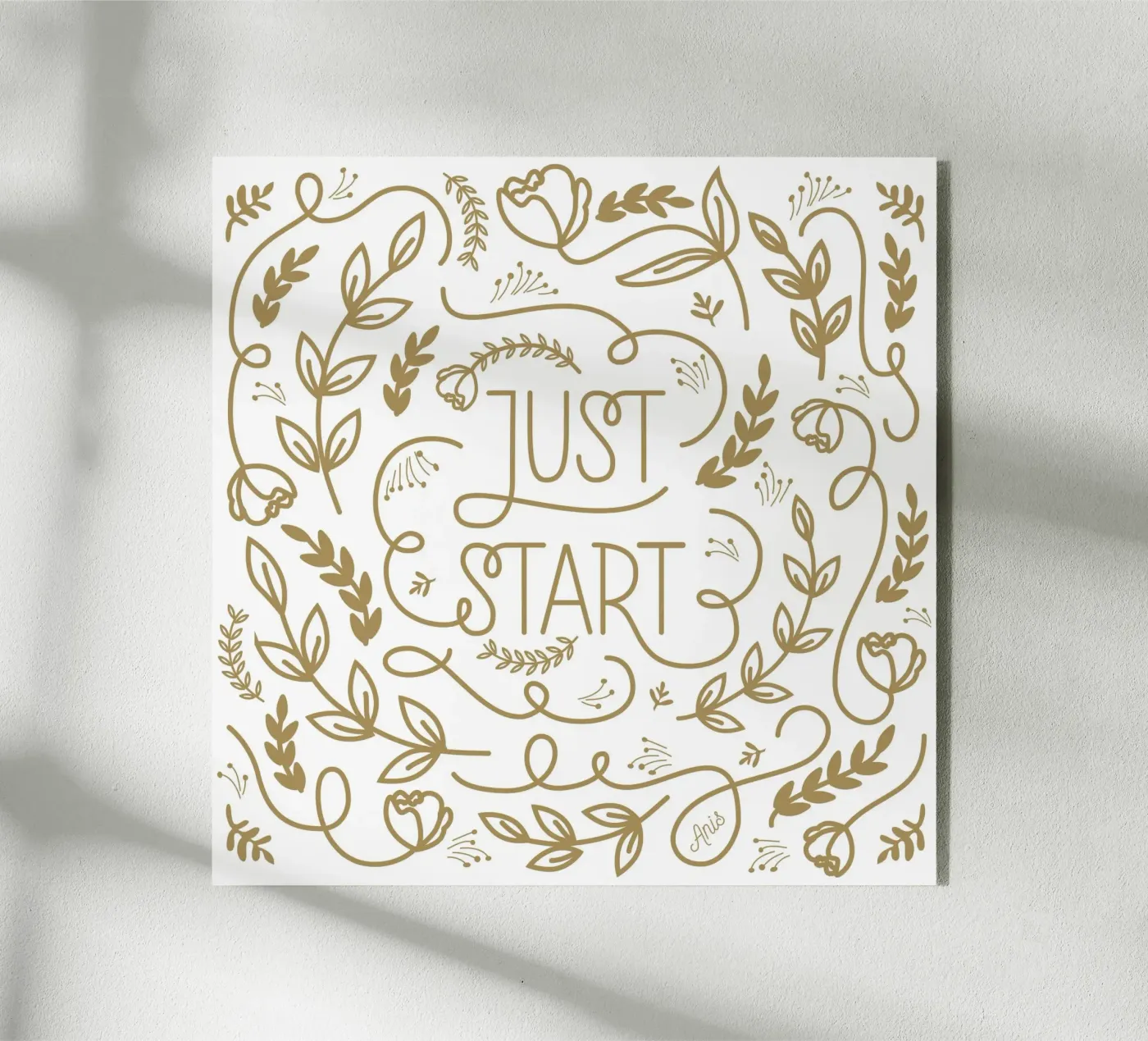 Just Start plexiglass da anisillustration