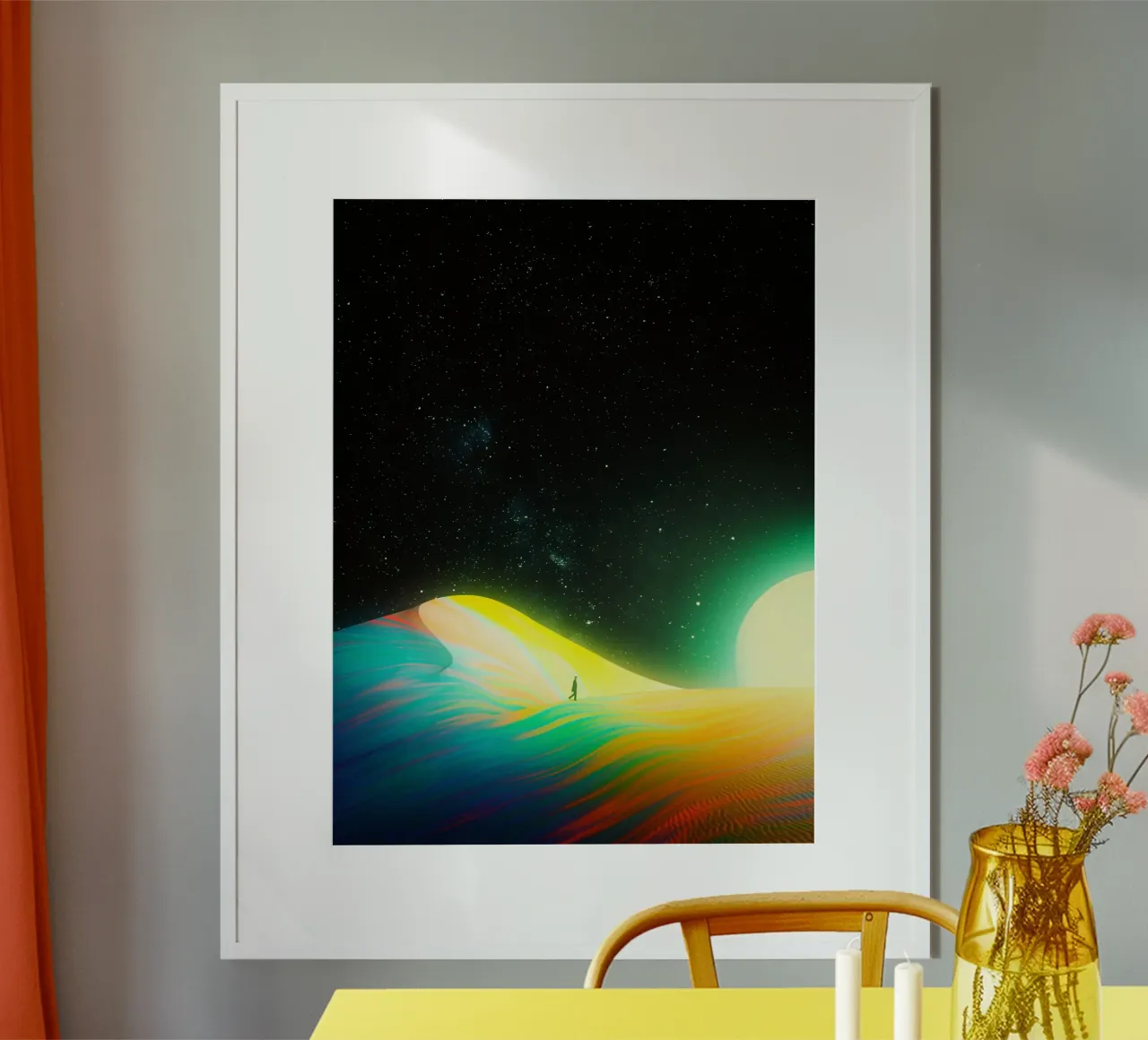 Dune arcobaleno nello spazio carta hahnemühle da Taudalpoi