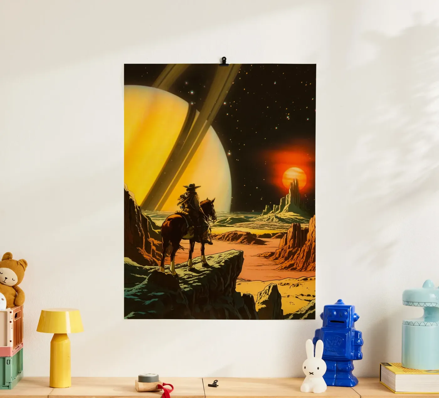 Kosmische cowboy poster van Taudalpoi