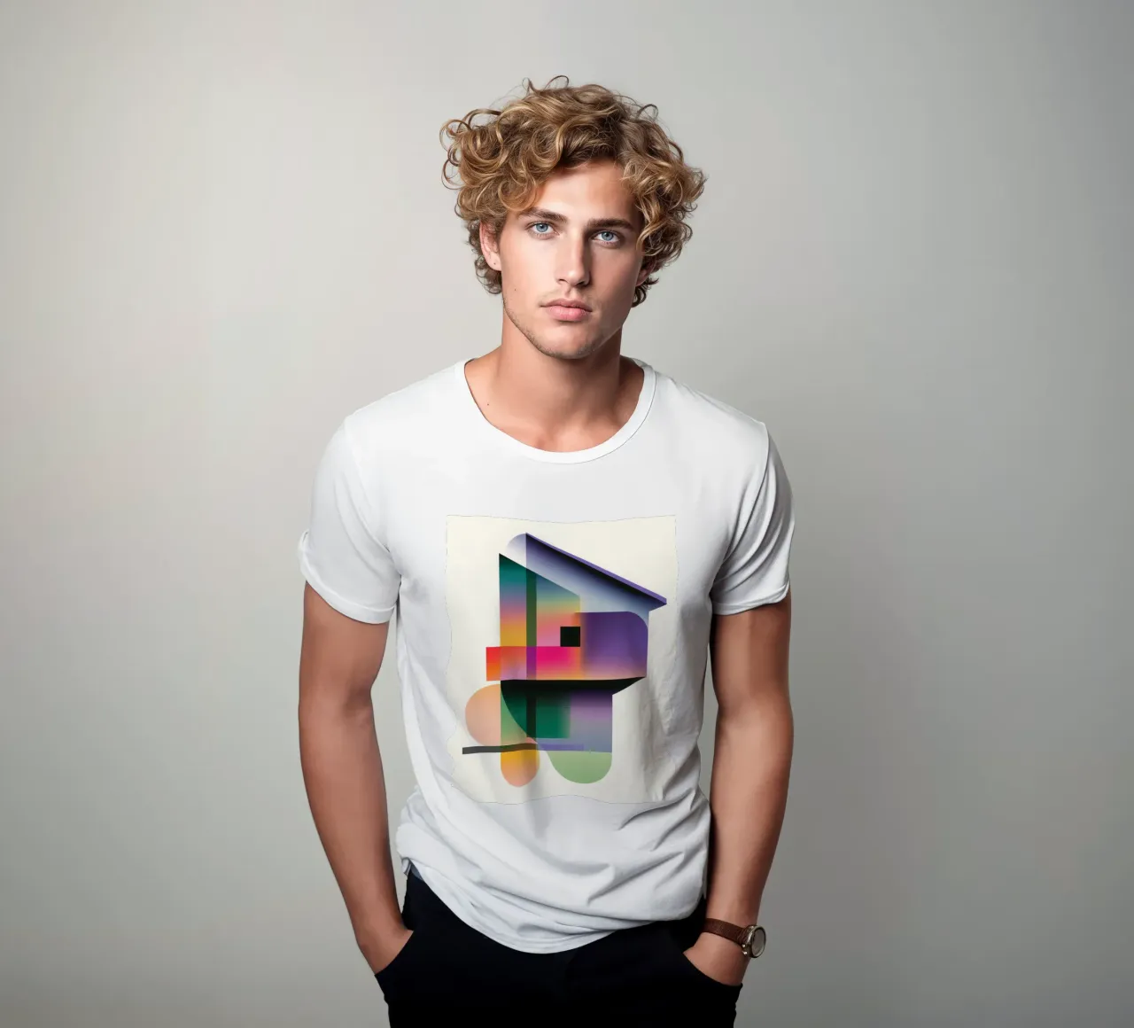 Forme geometriche colorate t-shirt da Geometric