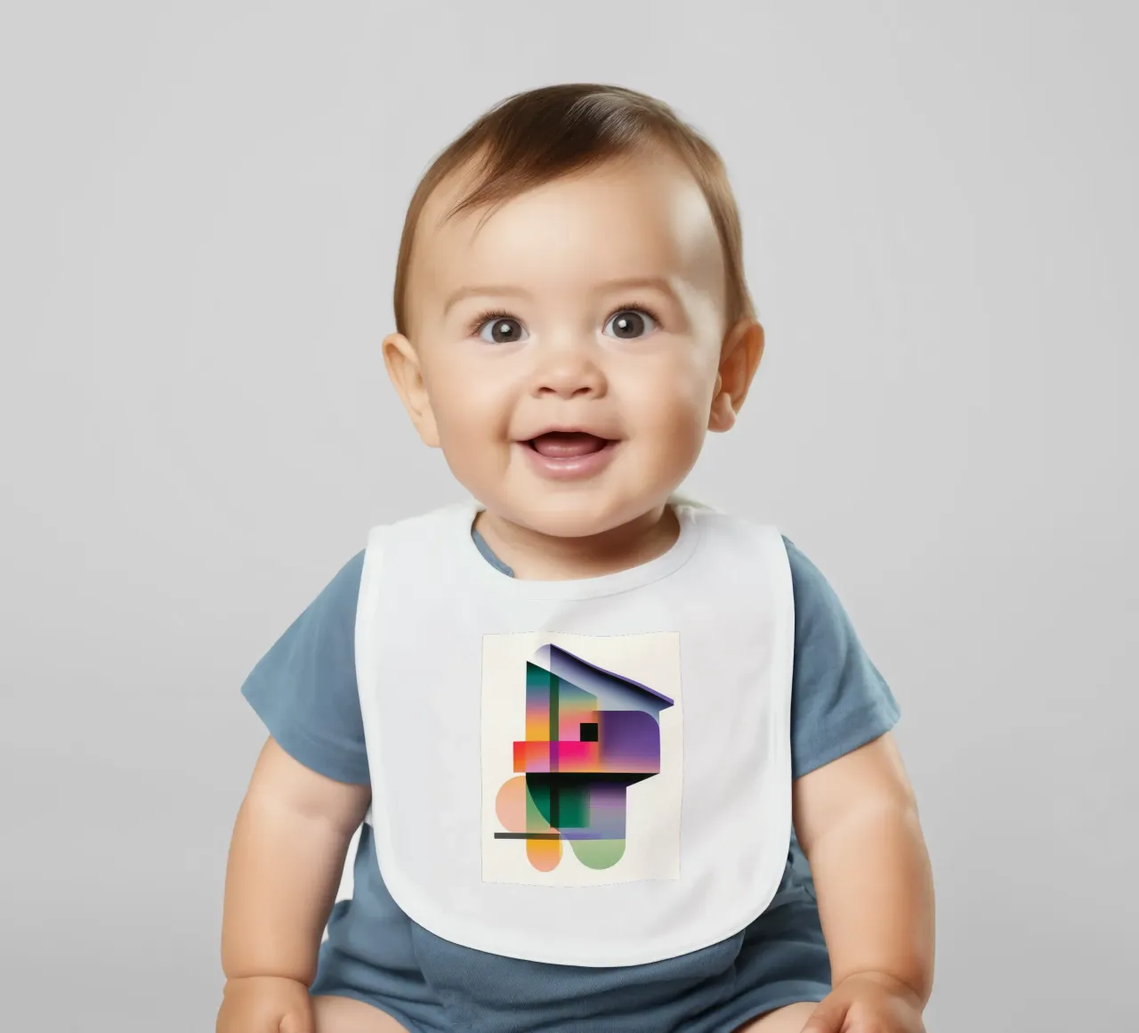 Forme geometriche colorate bavaglino da Geometric