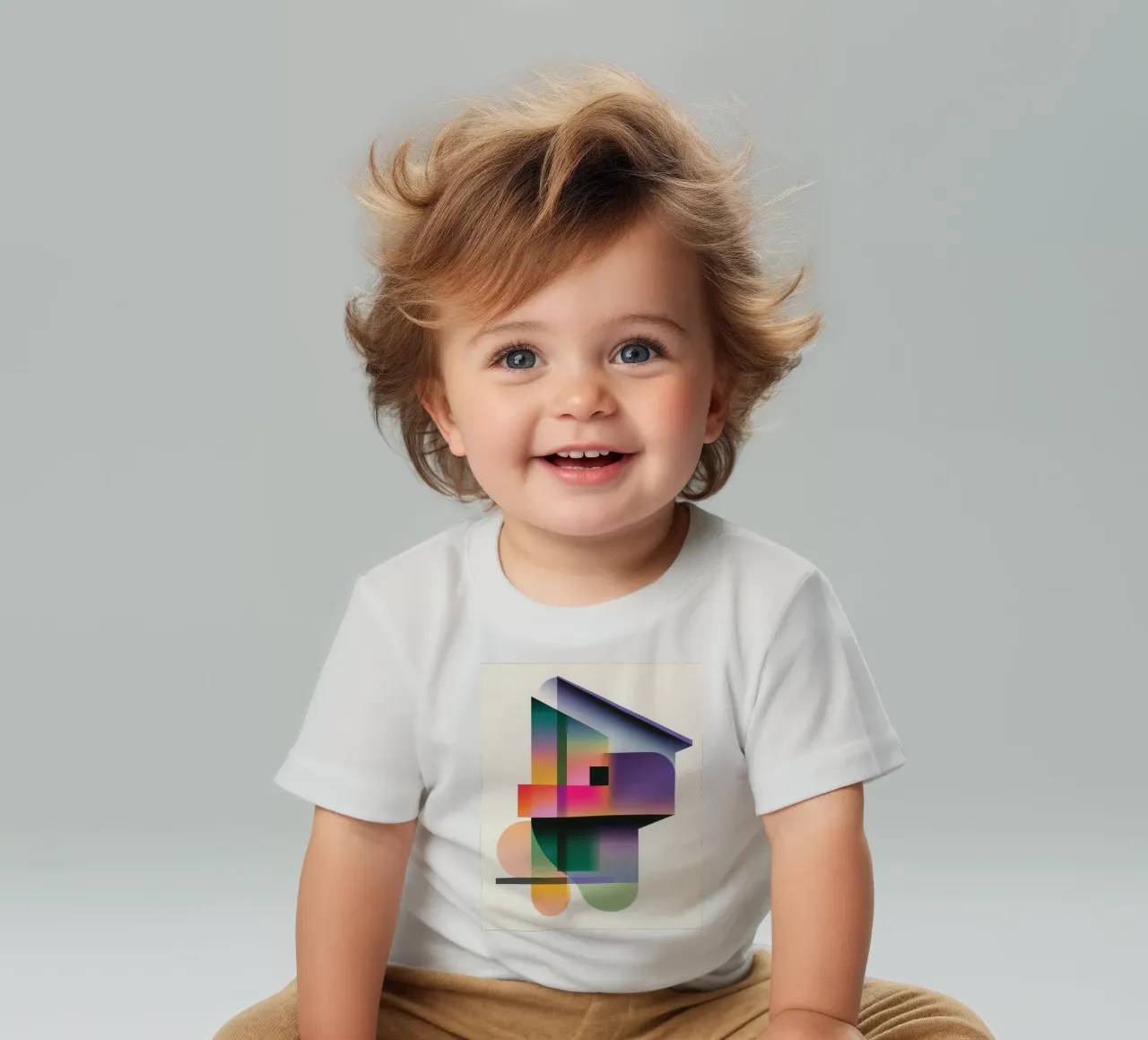 Forme geometriche colorate maglietta neonato da Geometric