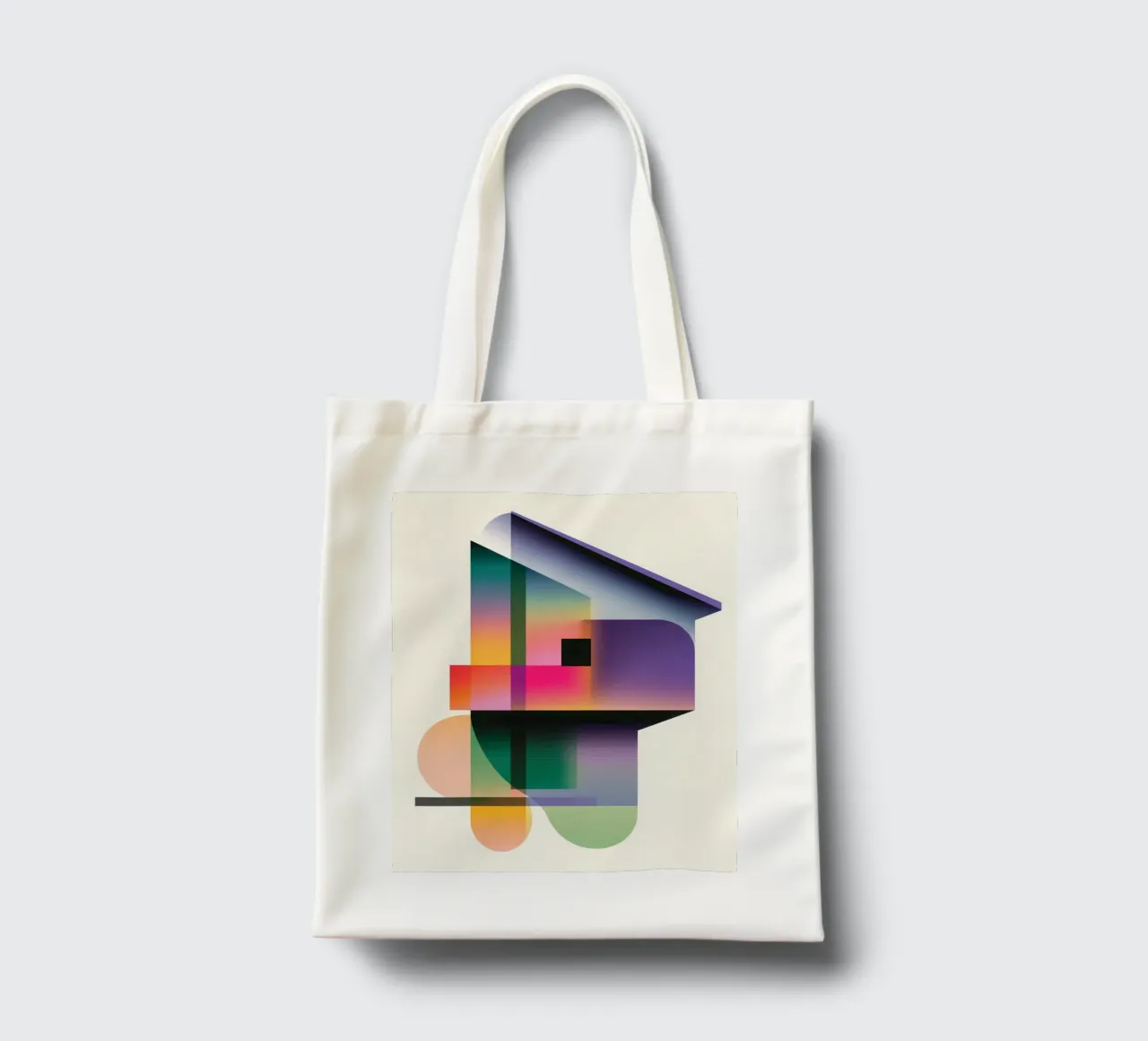 Forme geometriche colorate borsa in juta da Geometric