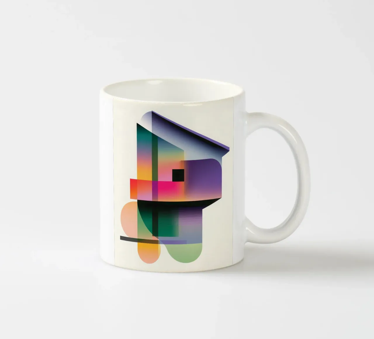 Forme geometriche colorate tazza in ceramica da Geometric