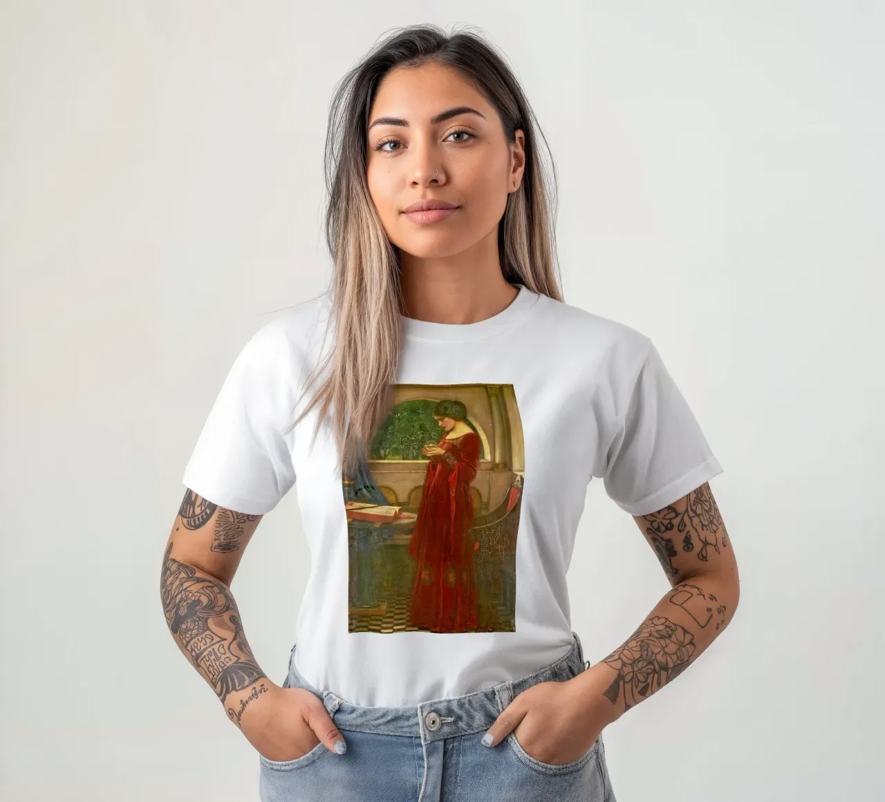 John William Waterhouse - La sfera di cristallo t-shirt da ARTOTHEK