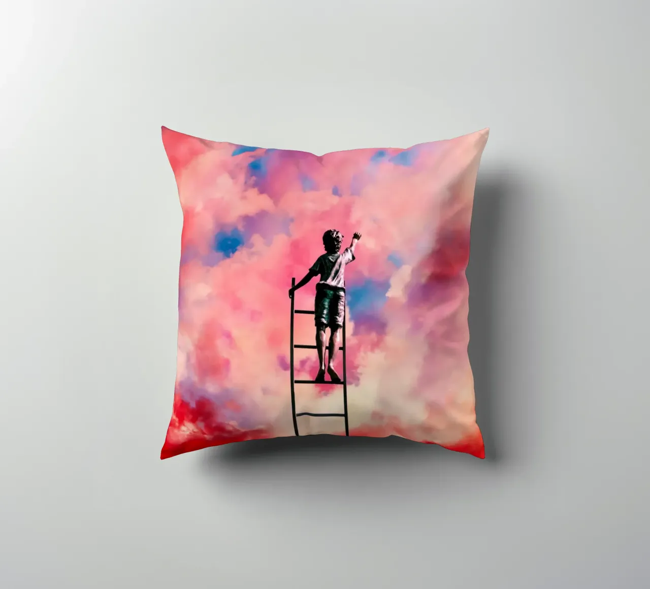 The Cloud Painter decorative cushion by Taudalpoi