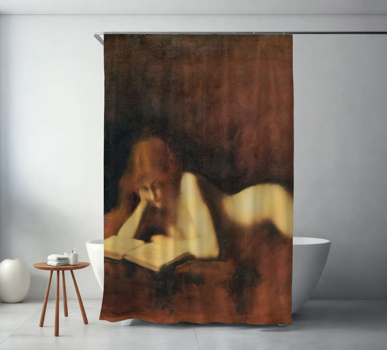 Jean-Jacques Henner - Woman reading shower curtain by ARTOTHEK