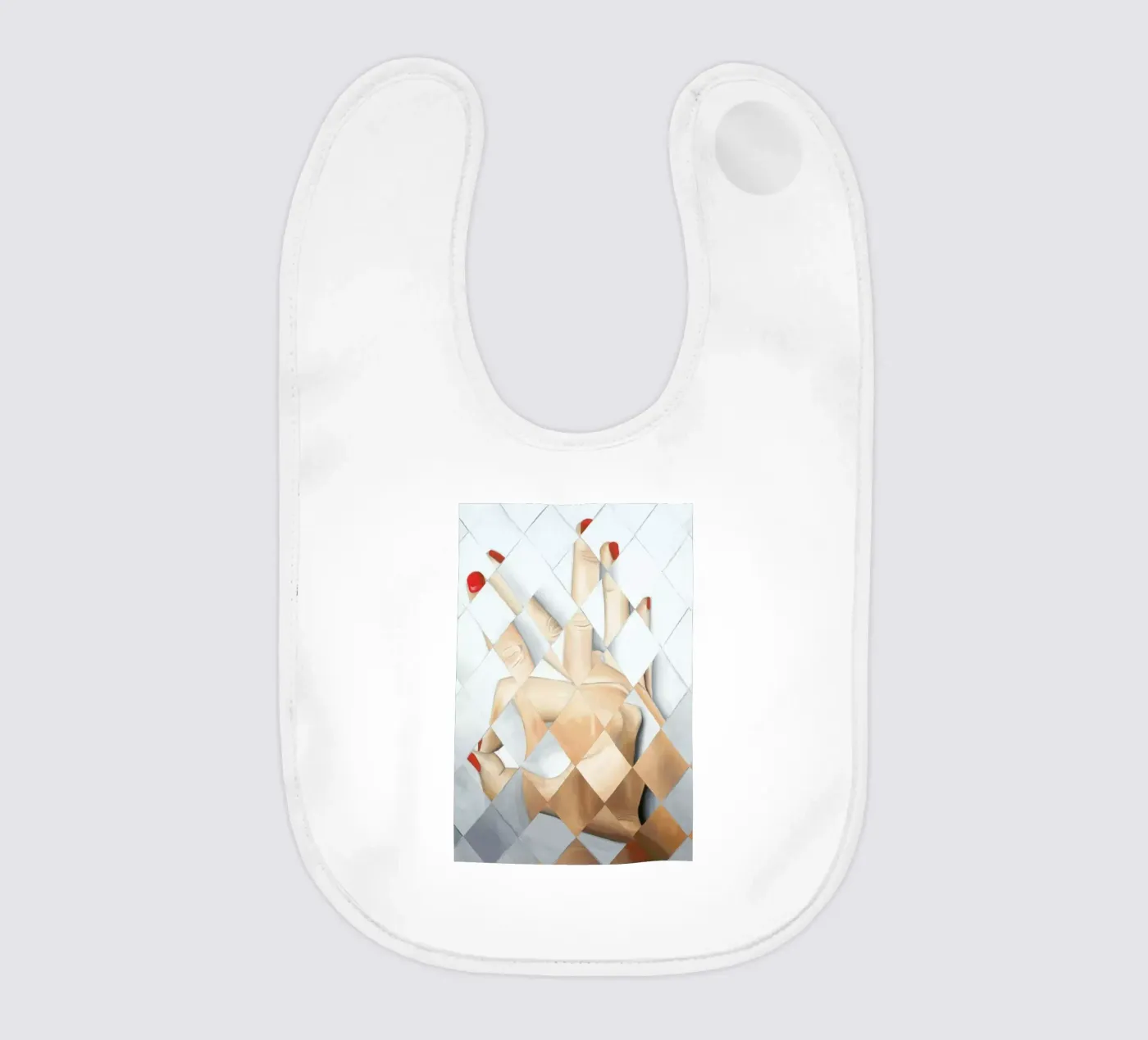 Hand baby slabbetje van Allison Chaplin