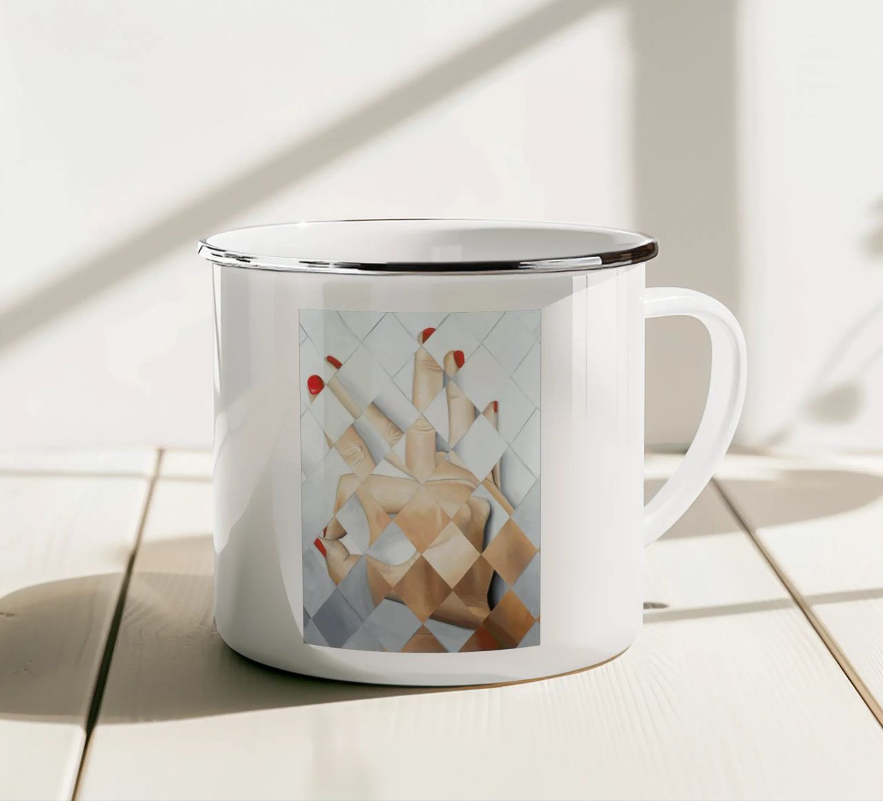 Hand tazza in smalto da Allison Chaplin