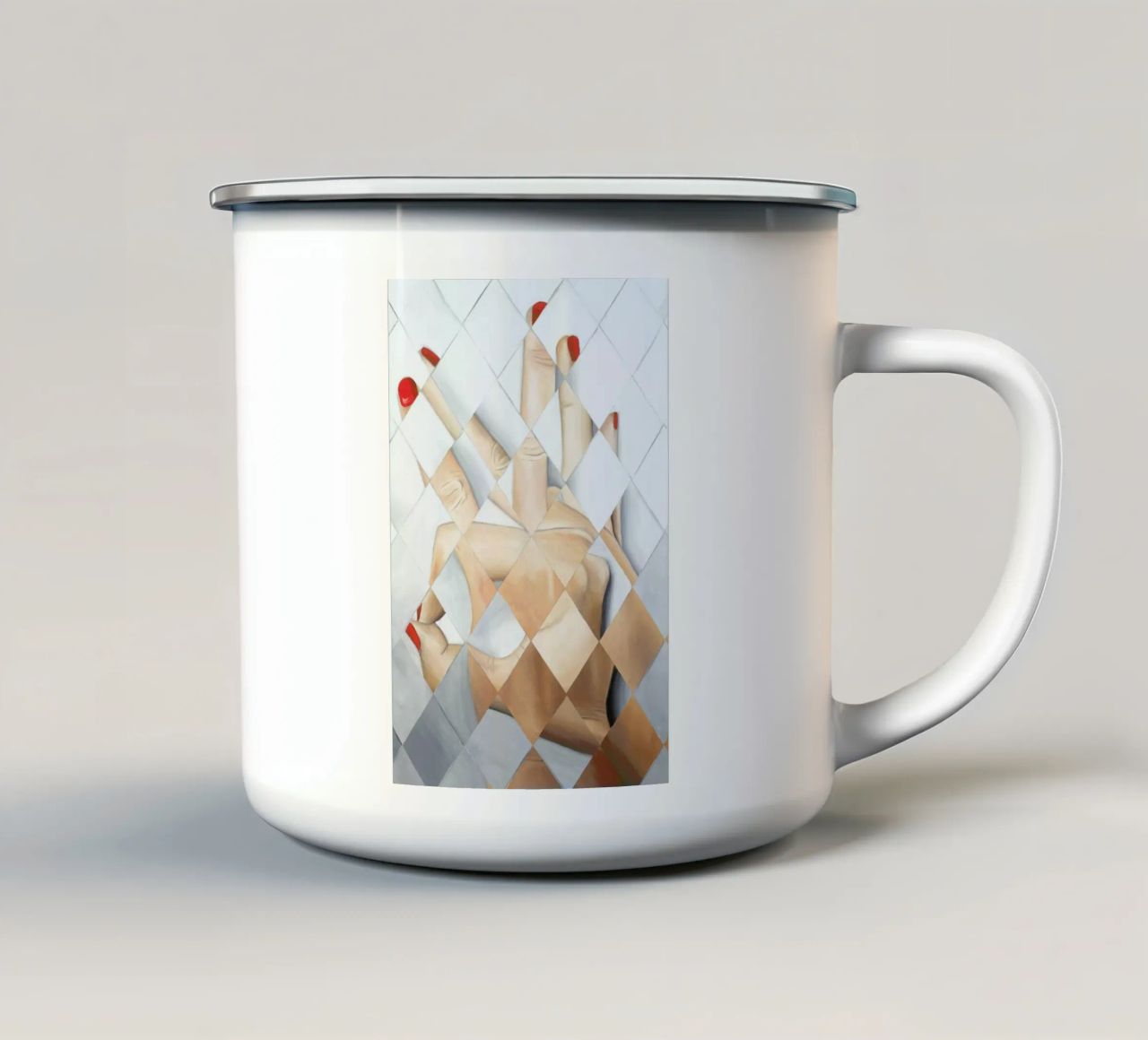 Hand tazza in smalto da Allison Chaplin