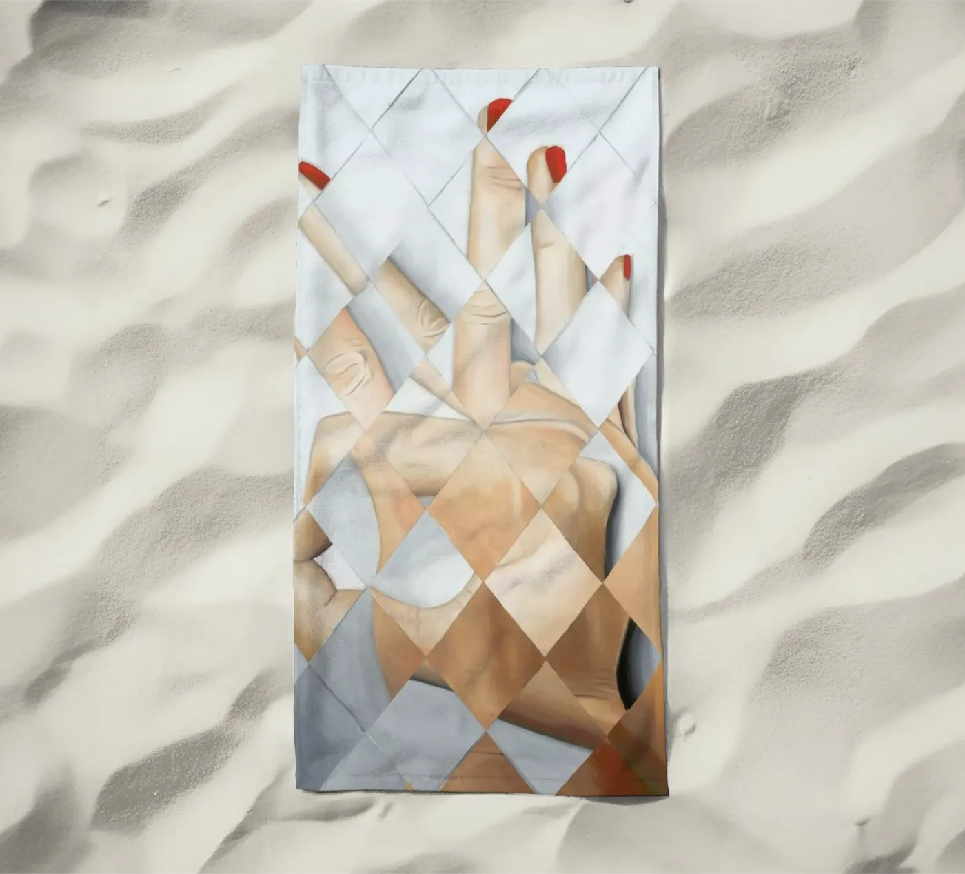 Hand beach towel by Allison Chaplin