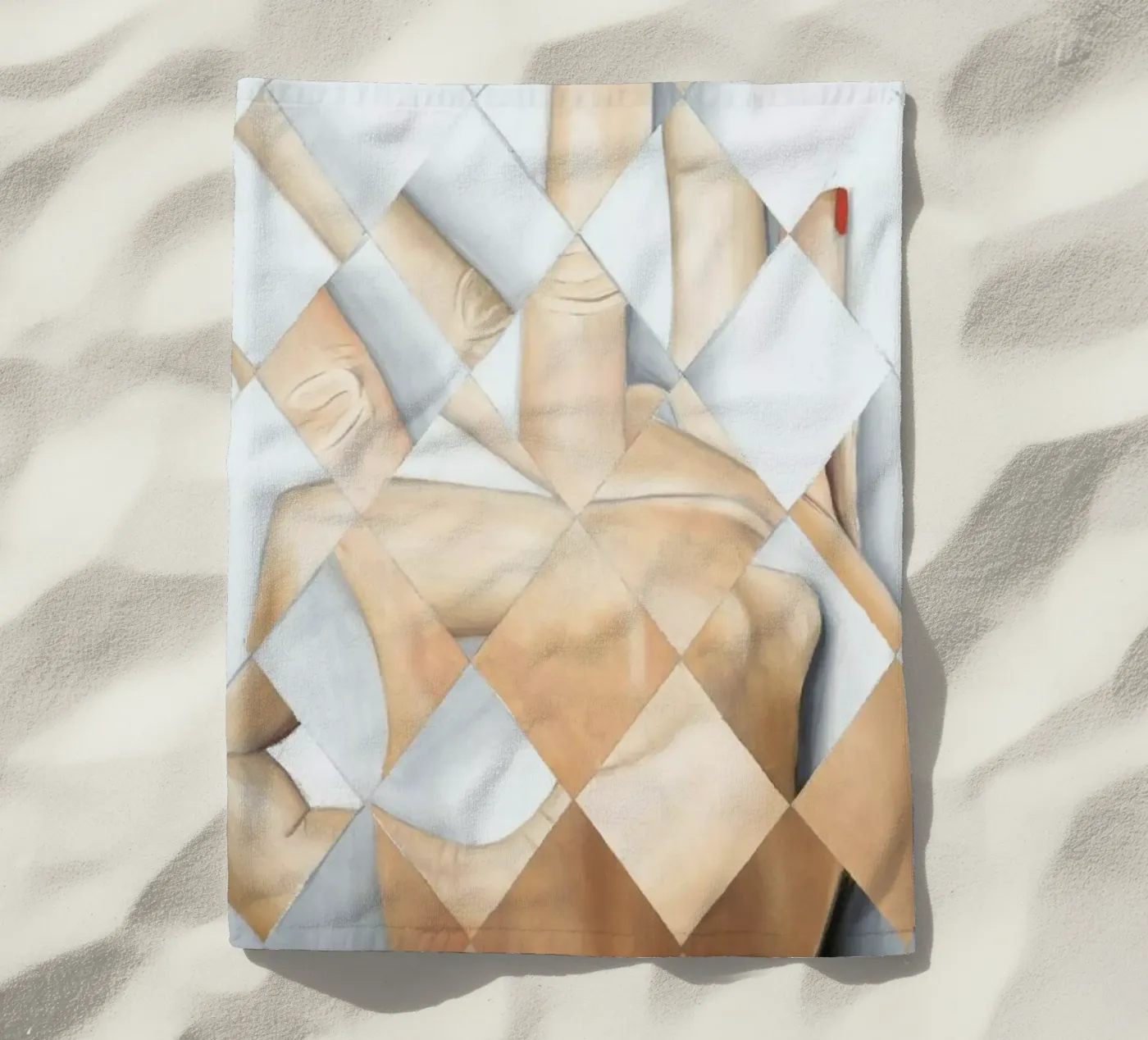 Hand beach towel by Allison Chaplin
