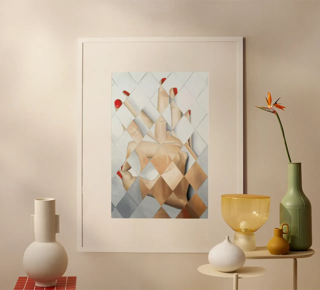 Hand poster con telaio in legno da Allison Chaplin