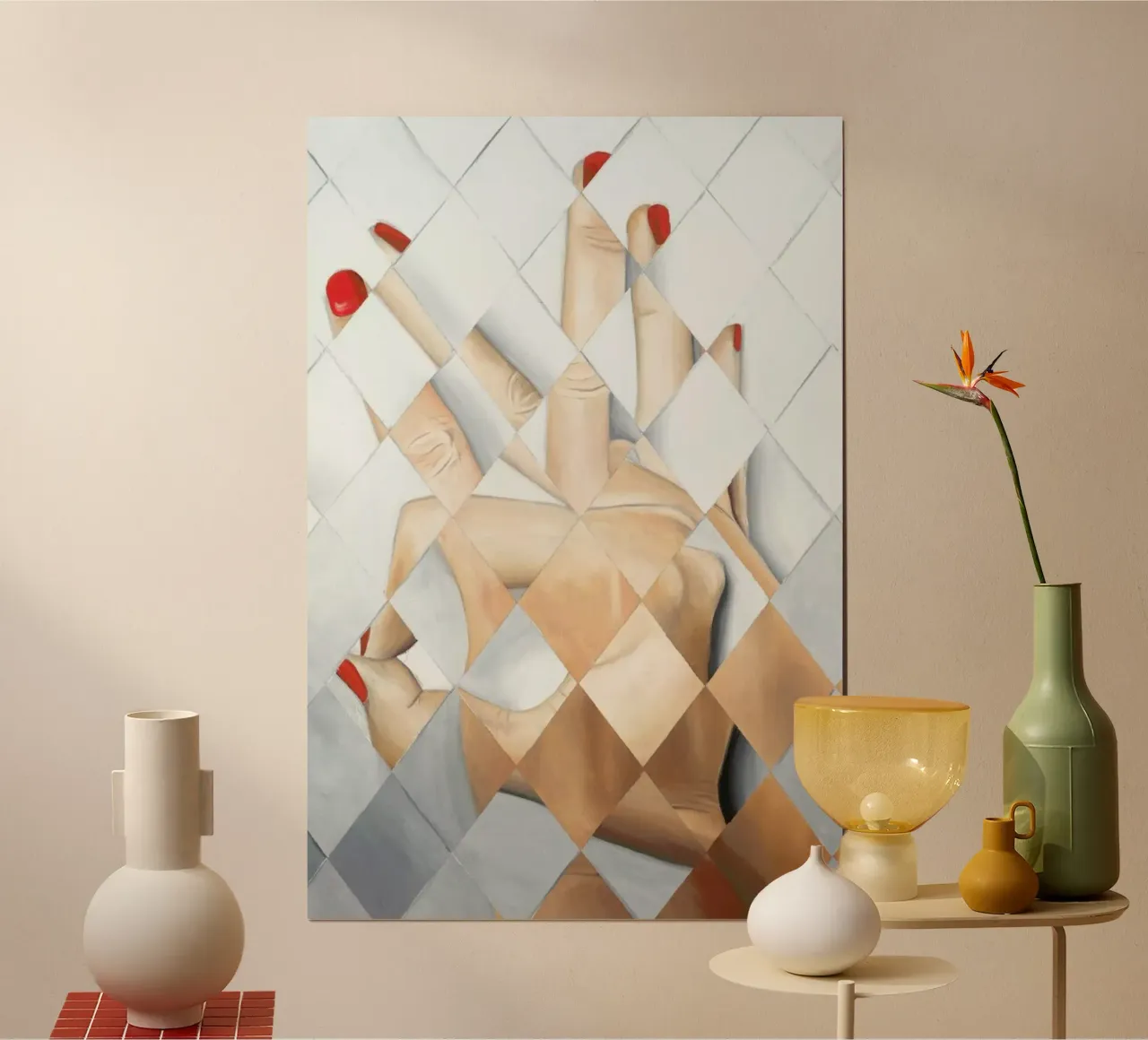 Hand poster con telaio in legno da Allison Chaplin