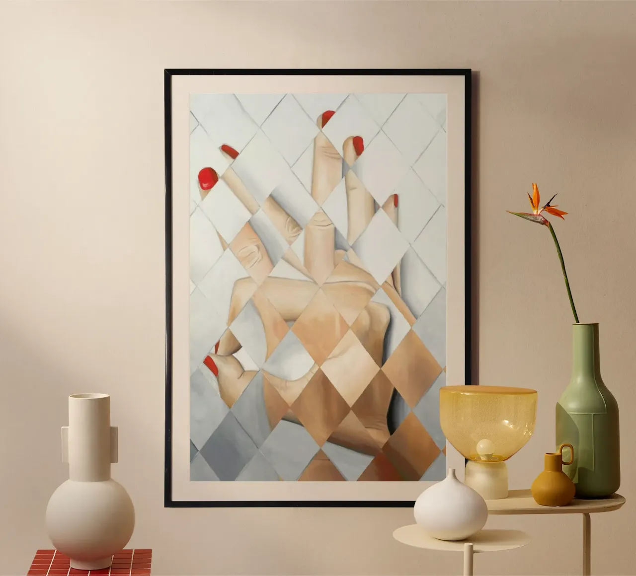 Hand poster con telaio in legno da Allison Chaplin