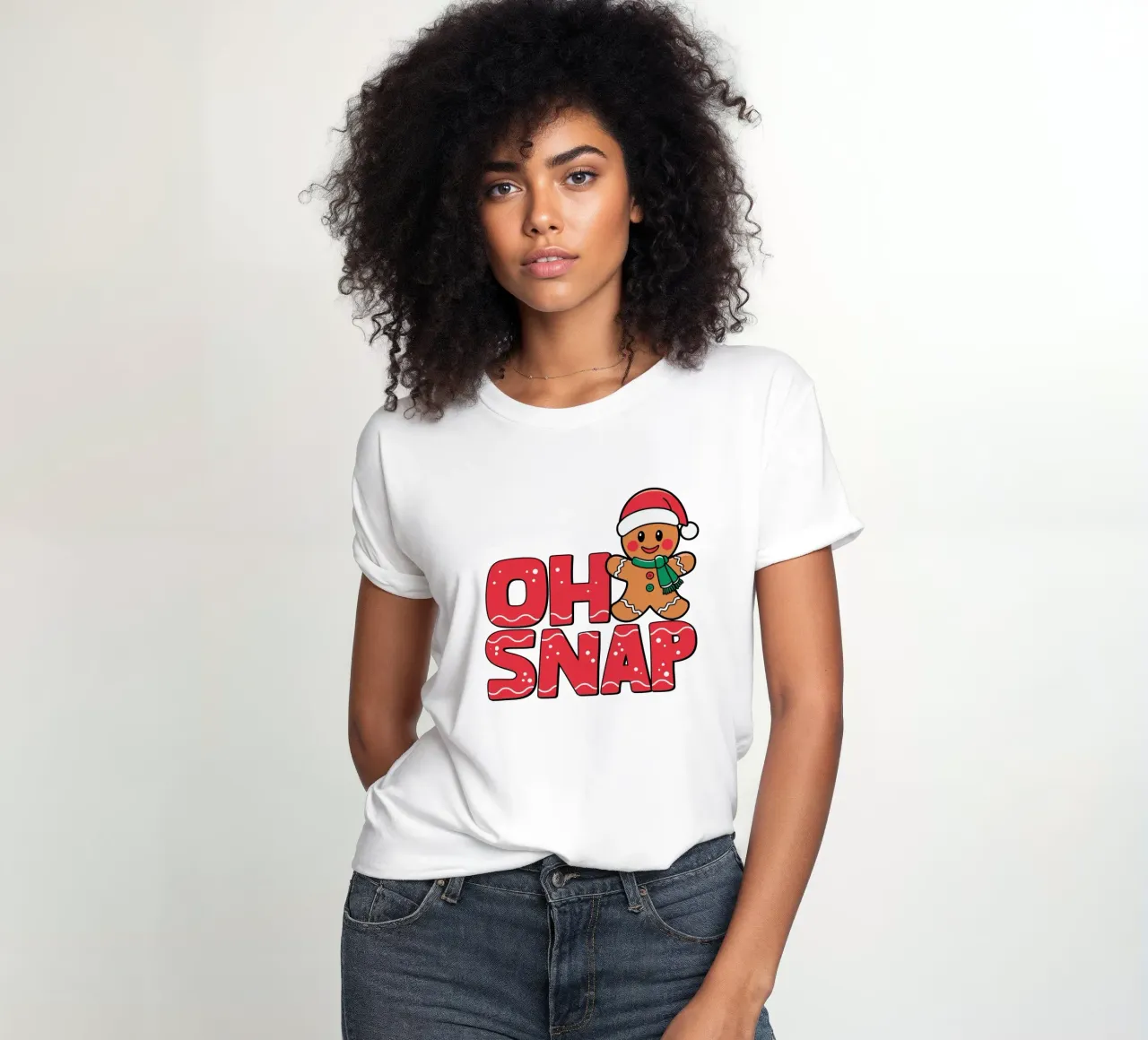 OH SNAP women's fitted t-shirt by edsonramosart