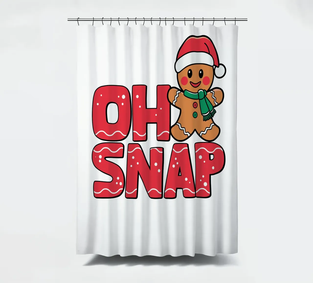 OH SNAP shower curtain by edsonramosart
