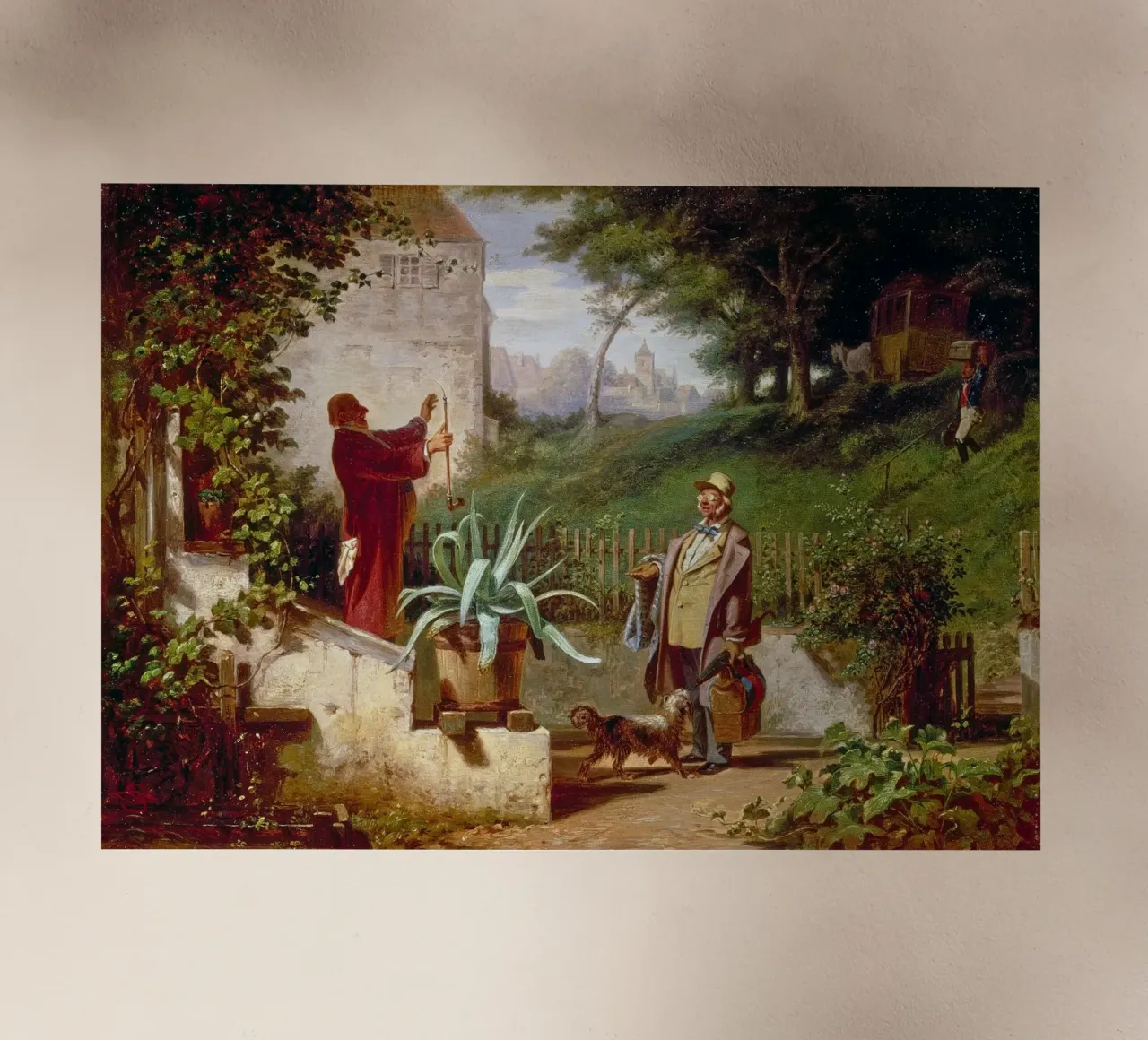 Carl Spitzweg - Amici di scuola pellicola backlit da ARTOTHEK