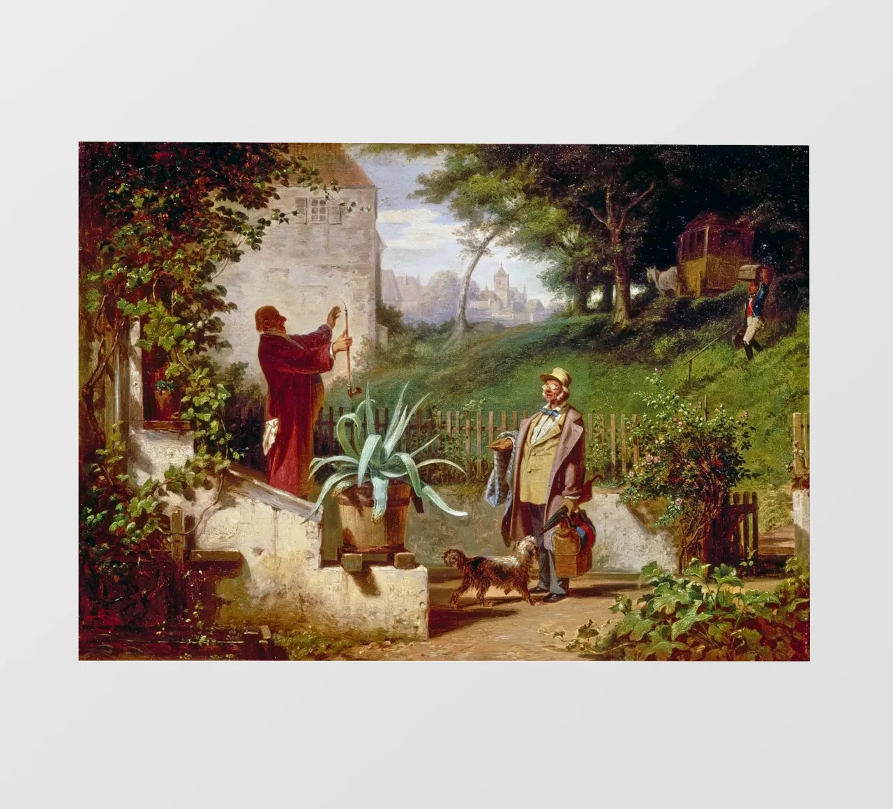 Carl Spitzweg - Amici di scuola pellicola backlit da ARTOTHEK