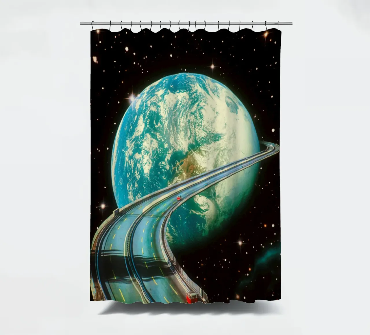 Highway Home From Space Duschvorhang von Taudalpoi