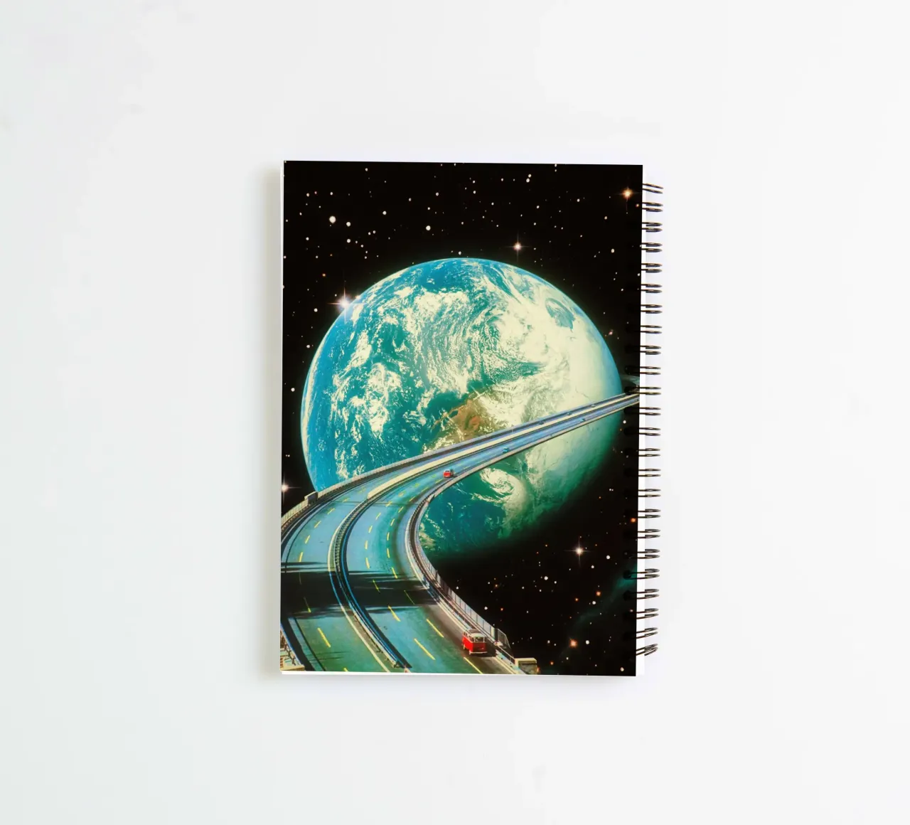 Highway Home From Space spiral notebook by Taudalpoi