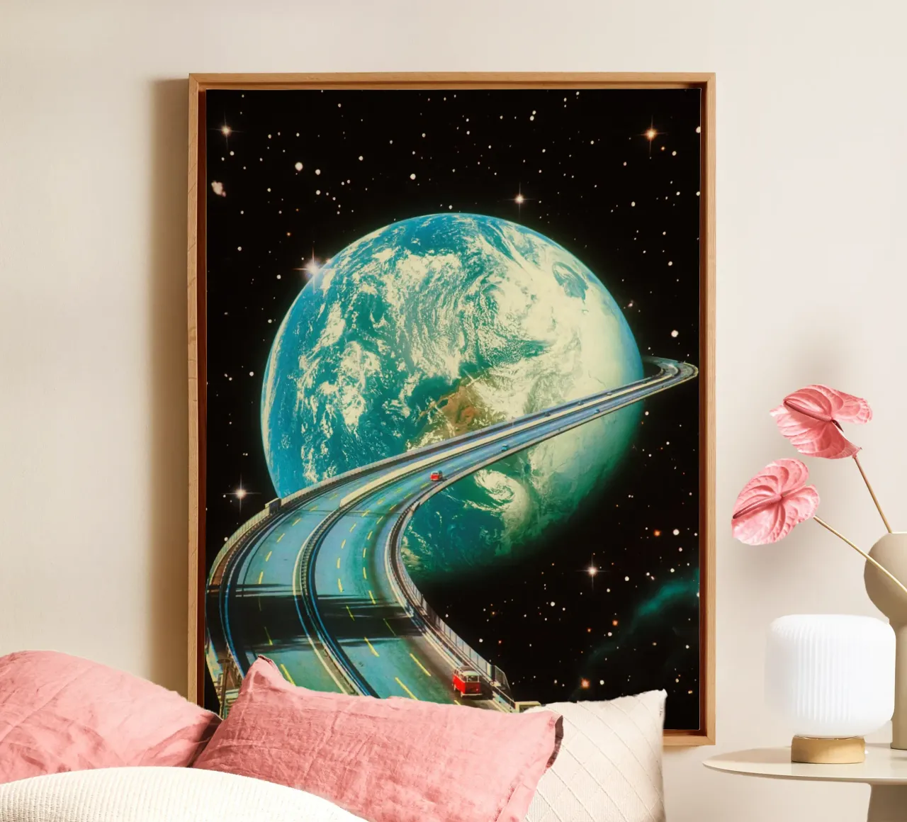 Highway Home From Space canvas by Taudalpoi