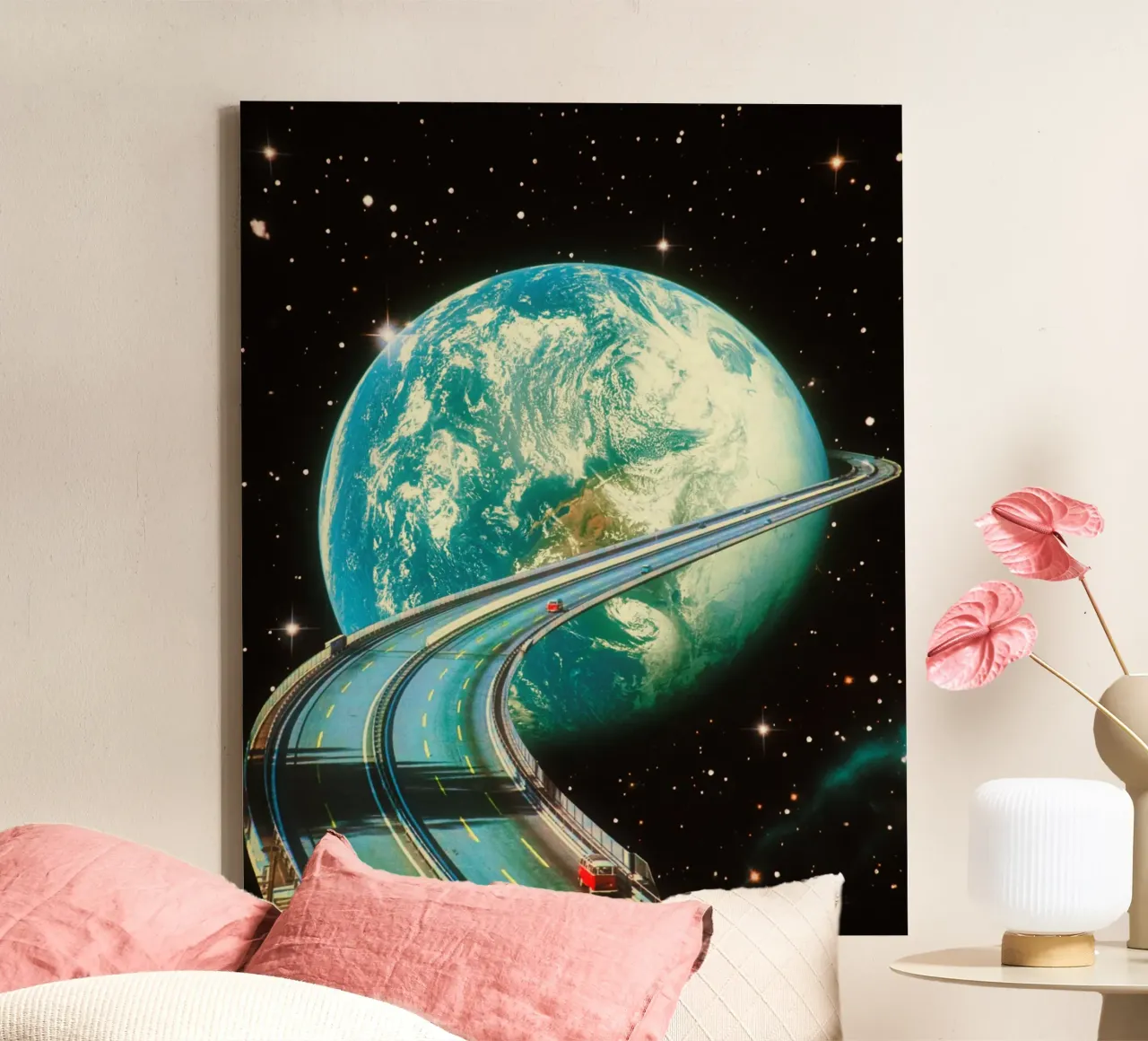 Highway Home From Space canvas by Taudalpoi